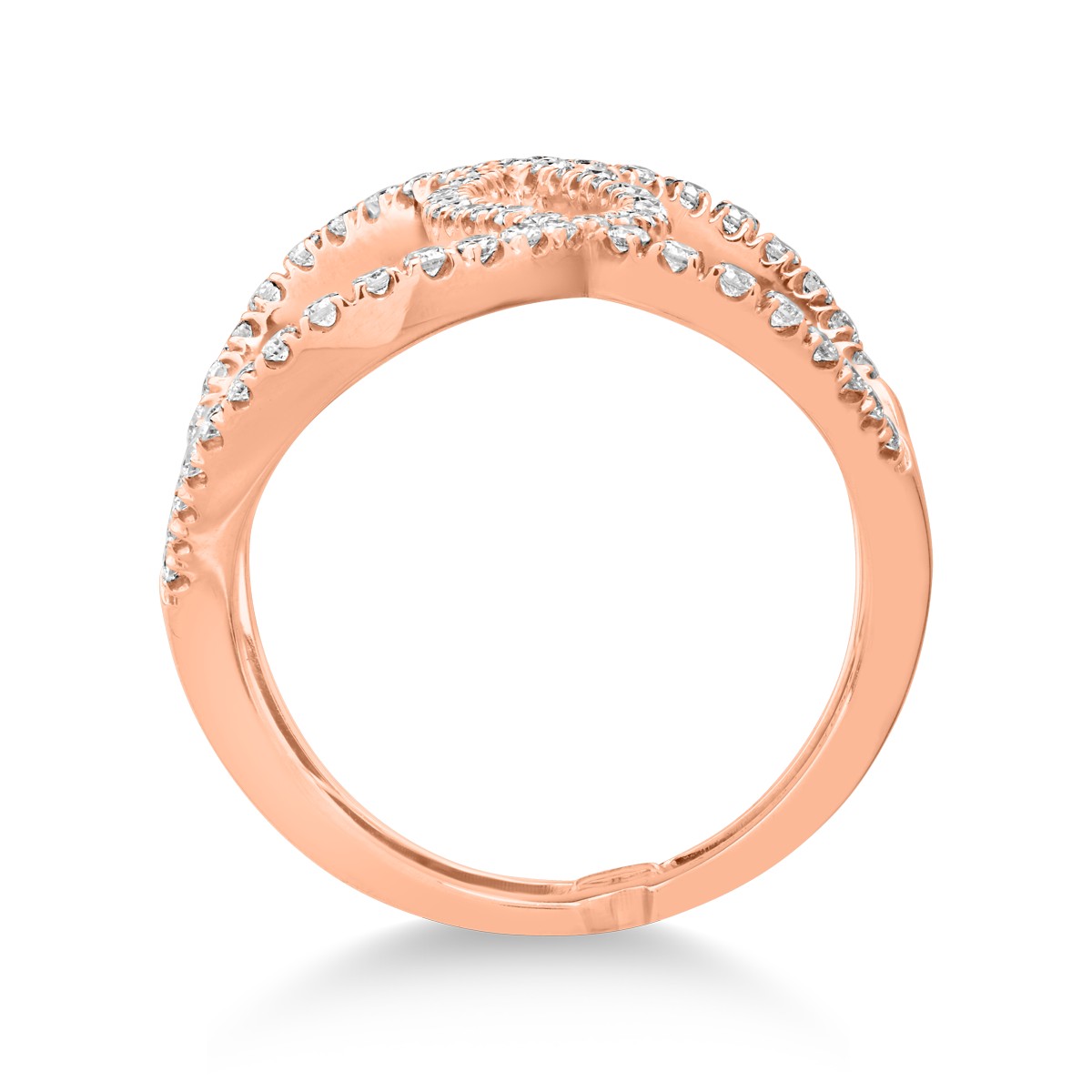 Inel din aur roz de 18K cu diamante de 0.5ct