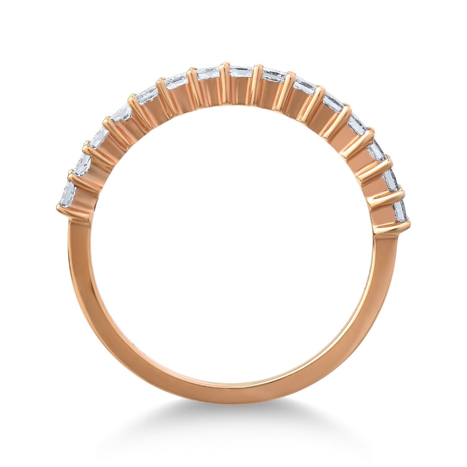 Inel din aur roz de 18K cu diamante de 0.64ct