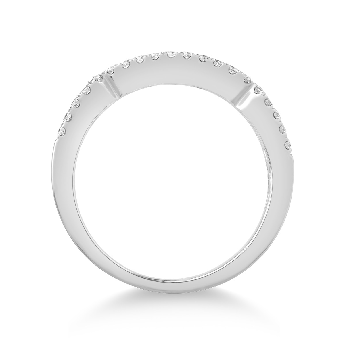 Fehérarany gyűrű 0.94ct gyémántokkal