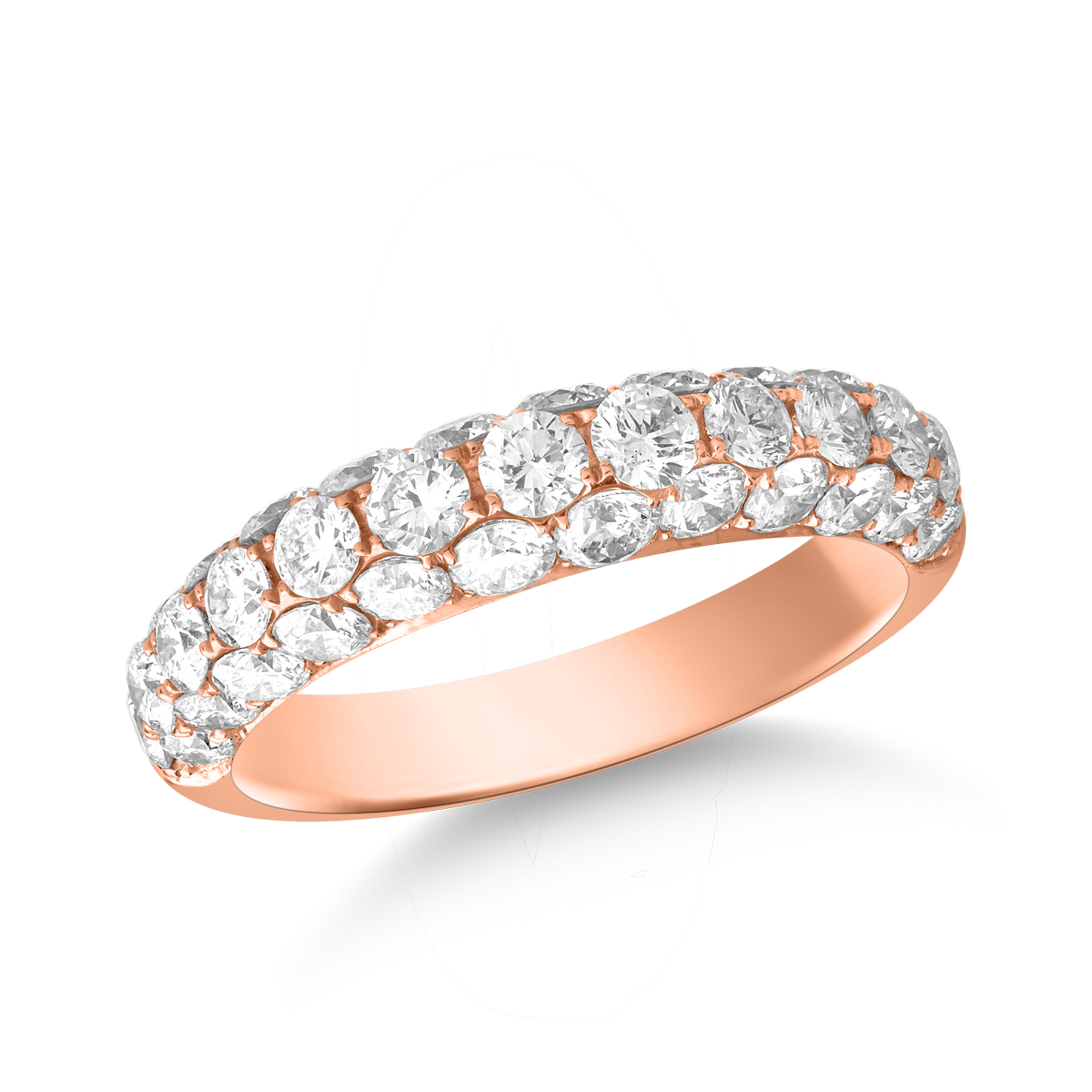 Inel din aur roz de 18K cu diamante de 2.03ct image5