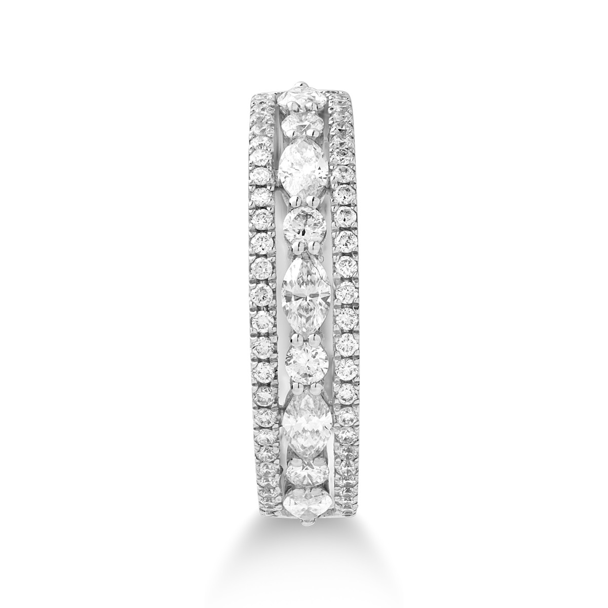 18 k fehér arany gyűrű gyémántokkal 0,89ct