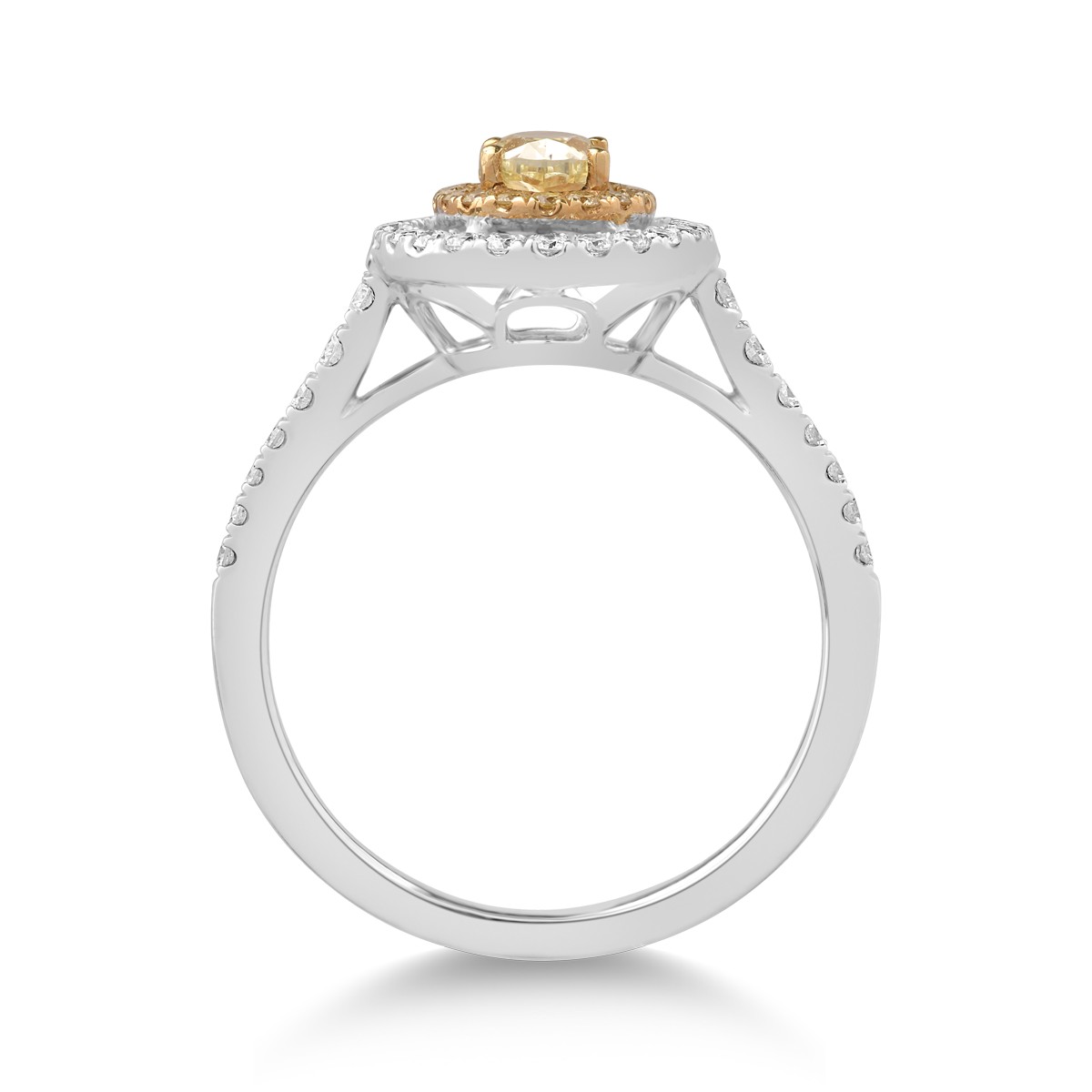 Inel din aur alb de 18K cu diamante de 0.98ct