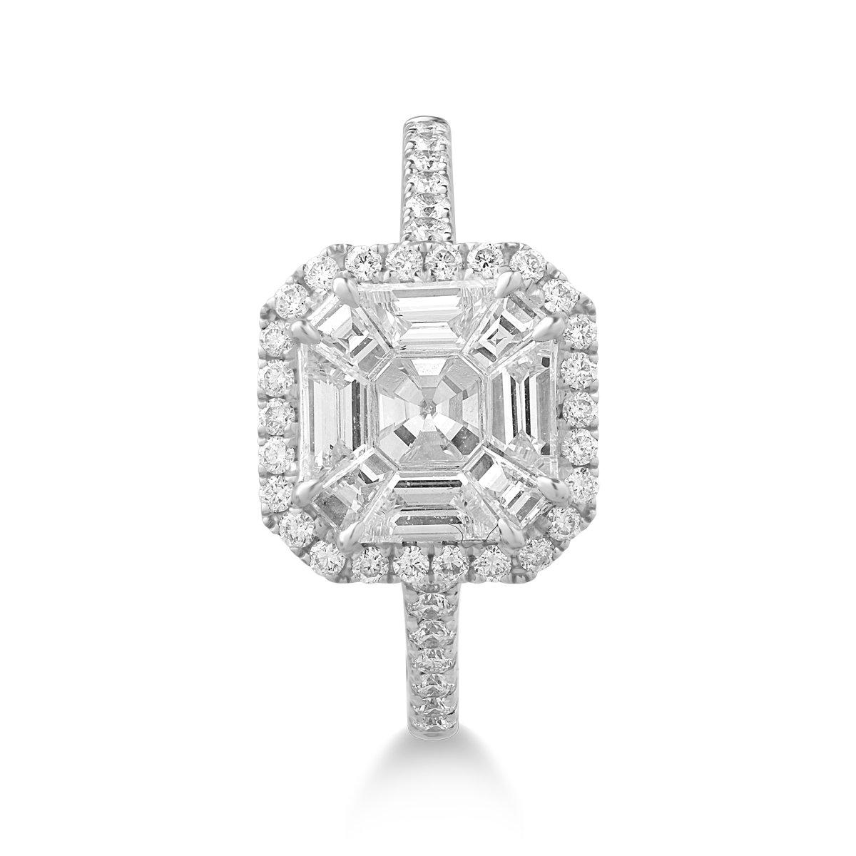 Inel din aur alb de 18K cu diamante de 1.34ct image2