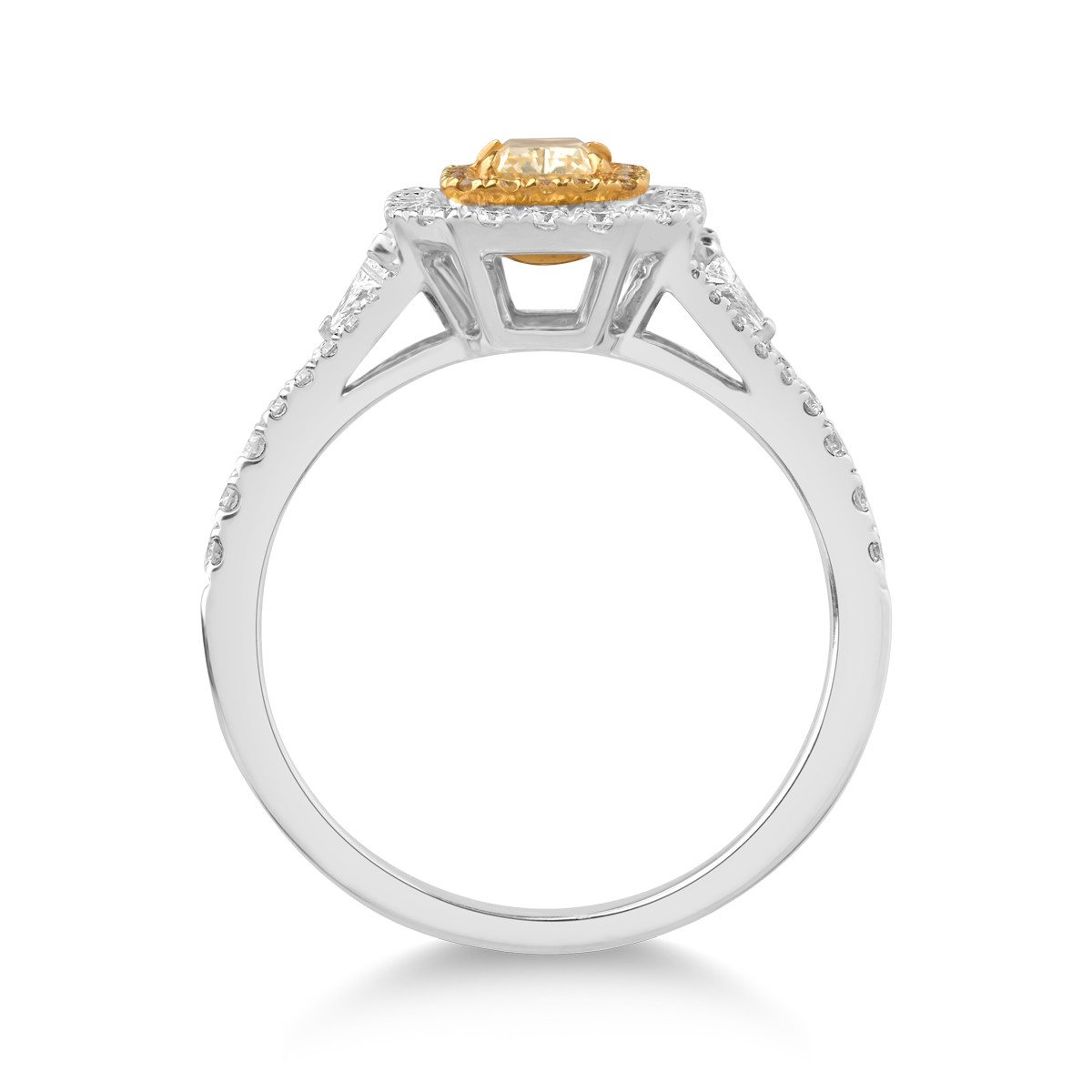 Inel din aur alb de 18K cu diamante de 1.29ct
