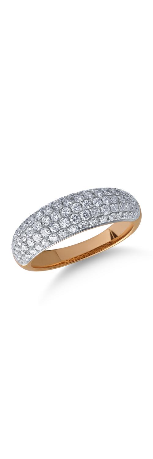18K rózsaszín arany gyűrű 1.01ct gyémánttal