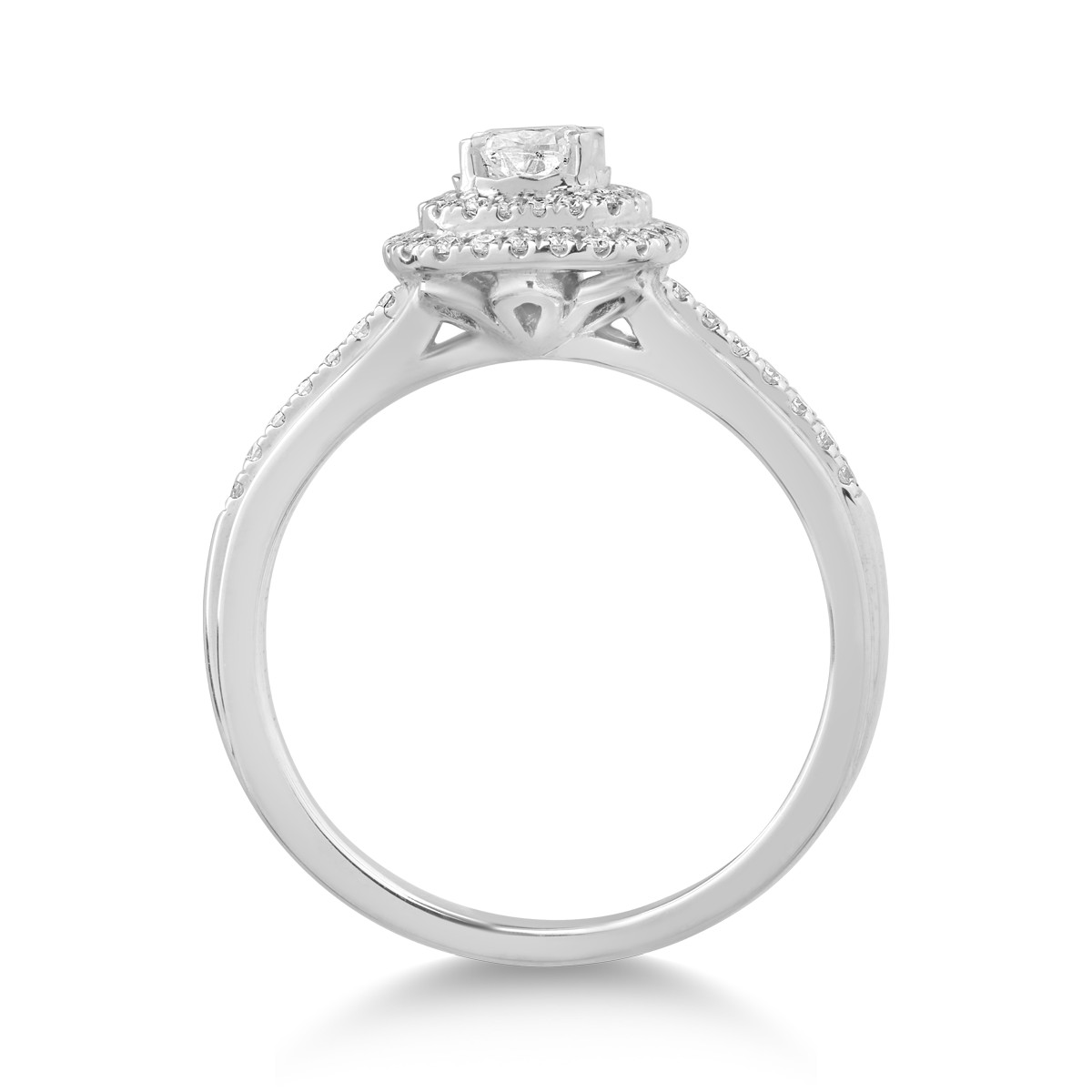 18K white gold ring with 0.52ct diamonds