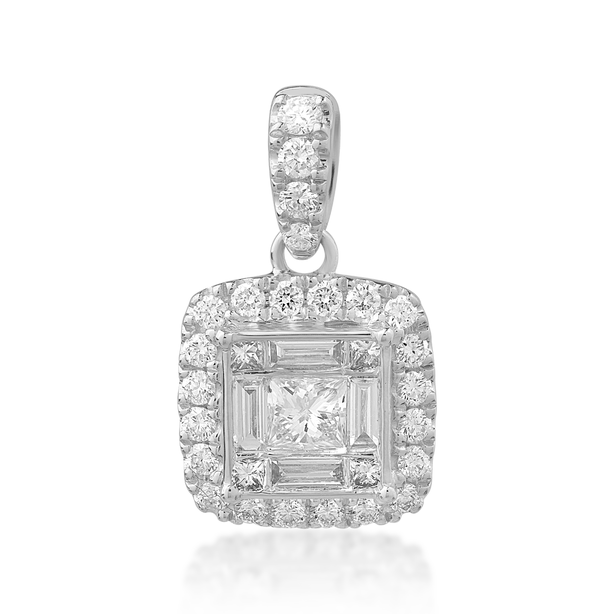 Pandant din aur alb de 18K cu diamante de 0.45ct image4