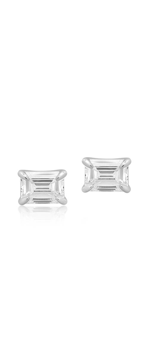 18K white gold earrings with 1.2ct diamonds