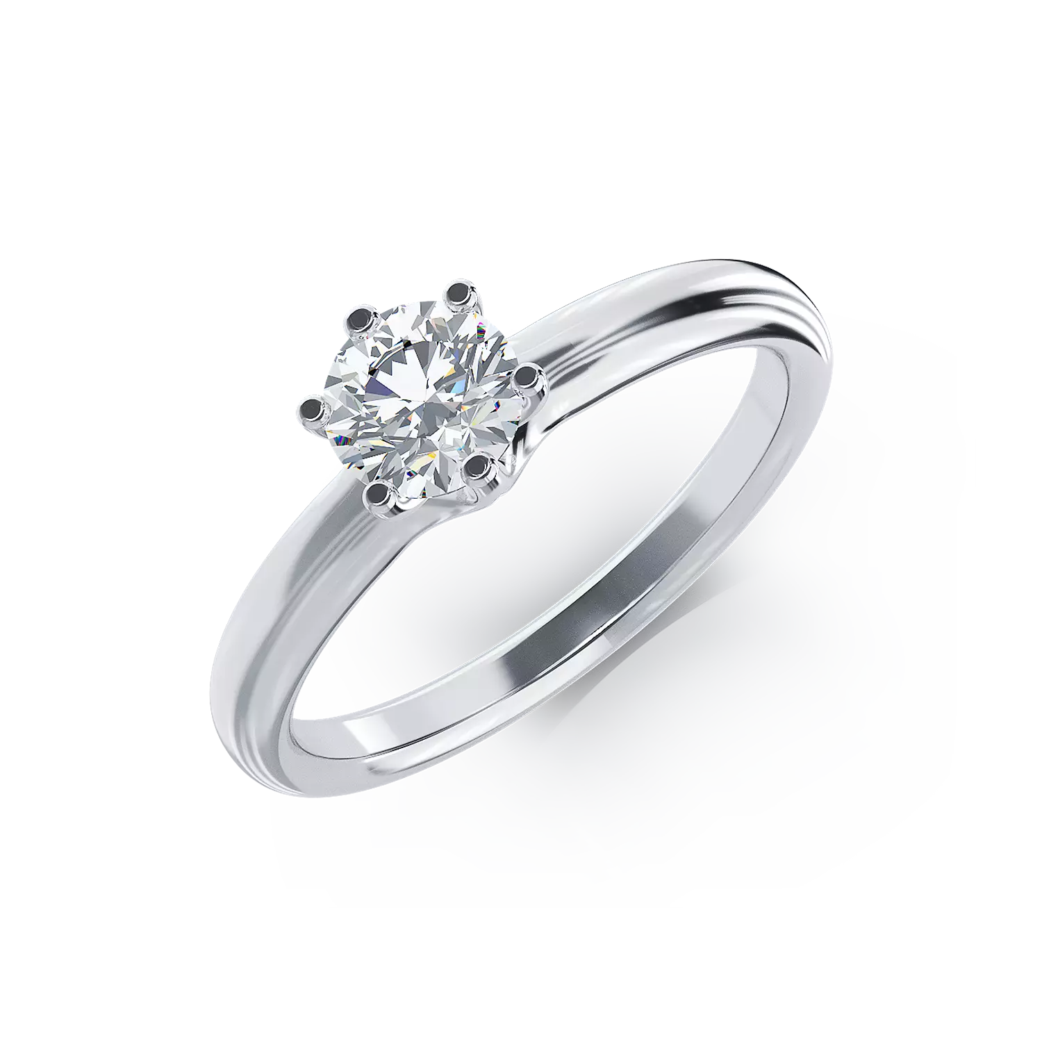 Platina eljegyzési gyűrű 0.61ct szoliter gyémánttal