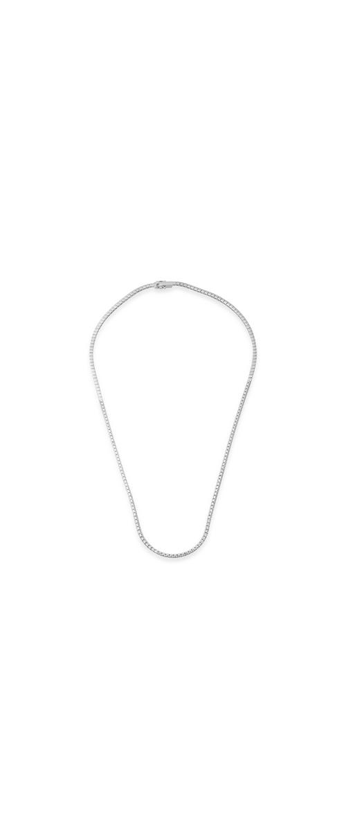 18K white gold tennis necklace with 0.95ct diamonds