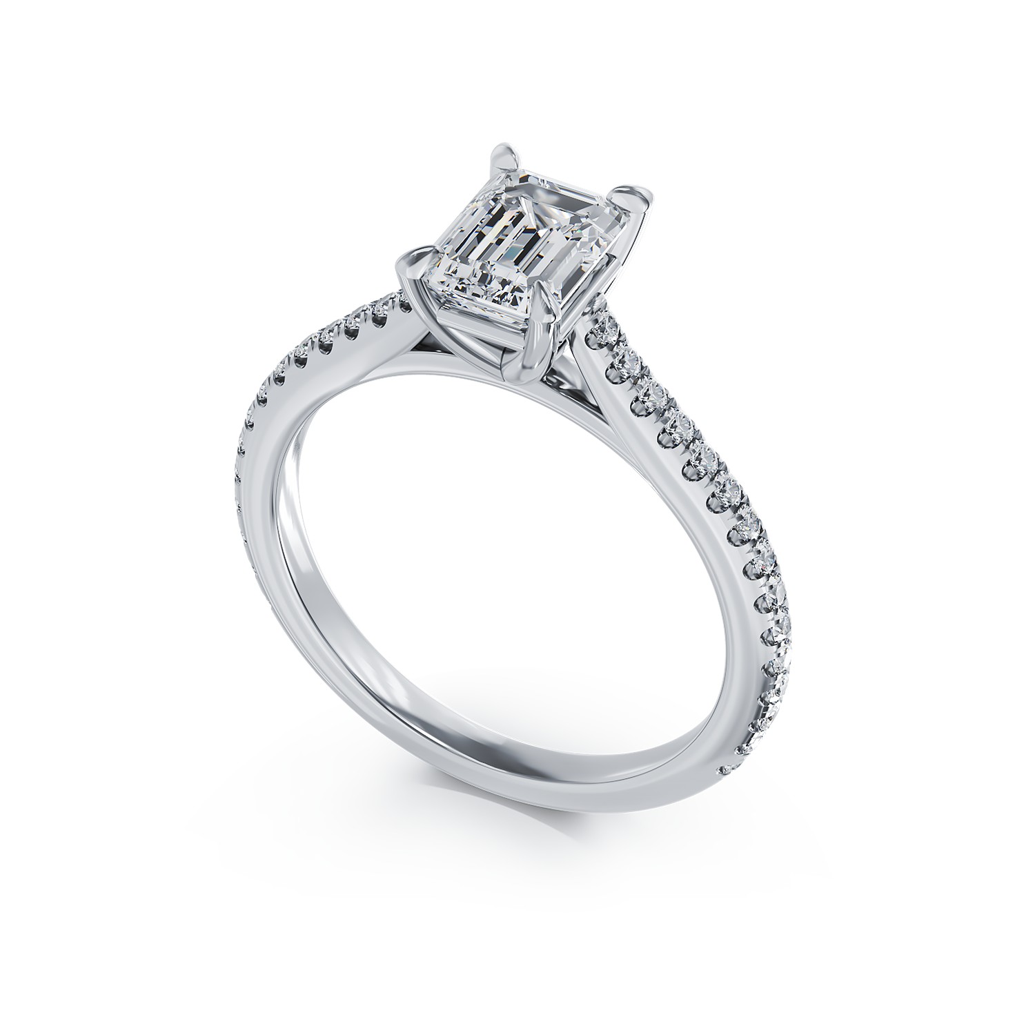 Platinum eljegyzési gyűrű 1cc gyémánt és gyémánt 0,226ct