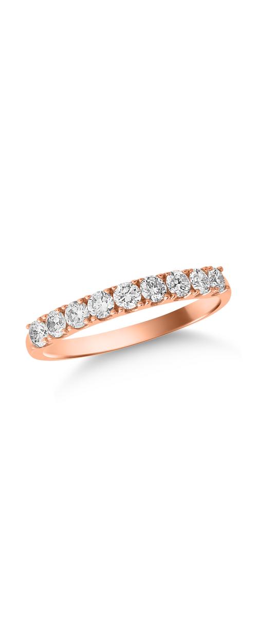 18K rose gold ring with 0.5ct diamonds