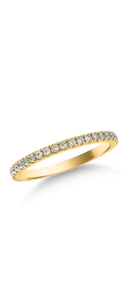 пръстен от жълто злато с 0.33кт диаманти