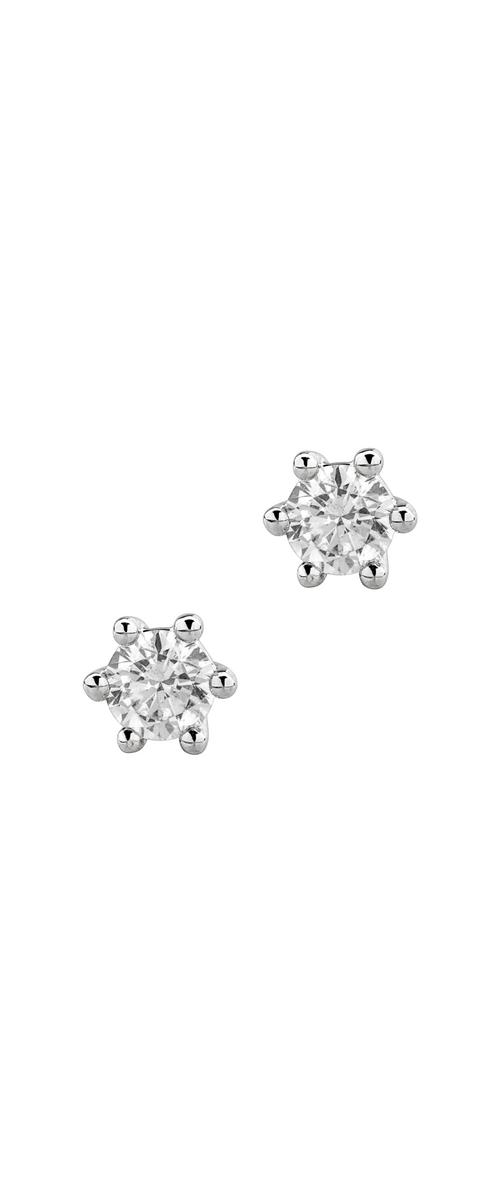 18K white gold earrings with diamonds of 0.3ct