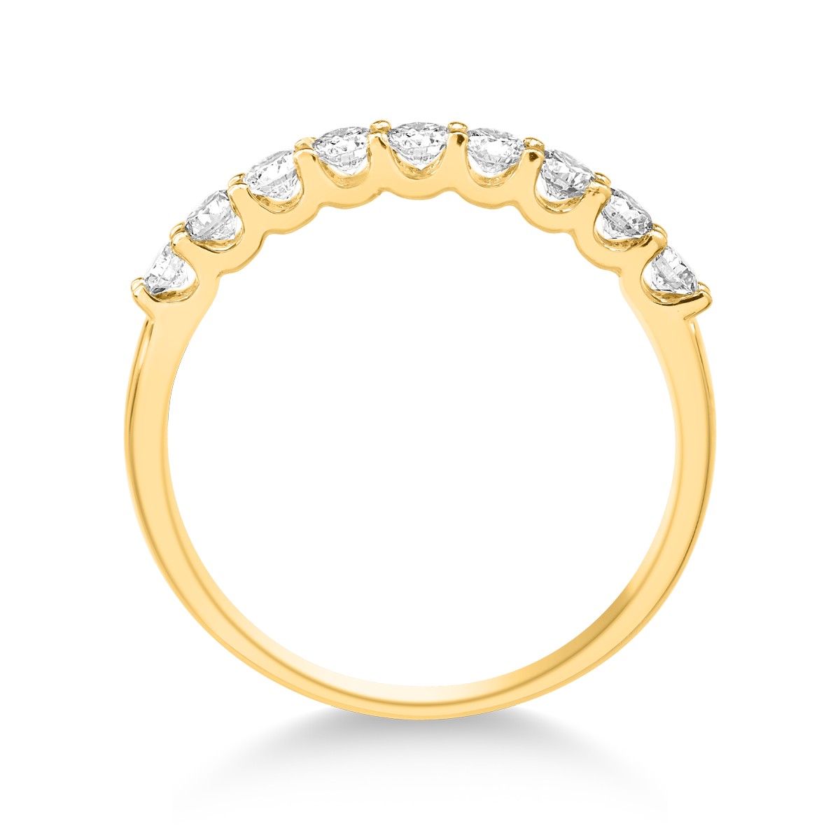 18K sárga arany gyűrű 0.5ct gyémántokkal