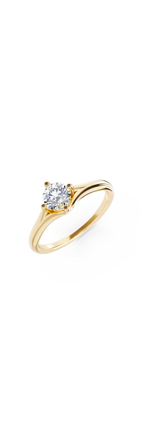Годежен пръстен от 18K жълто злато с диамант 0.5ct
