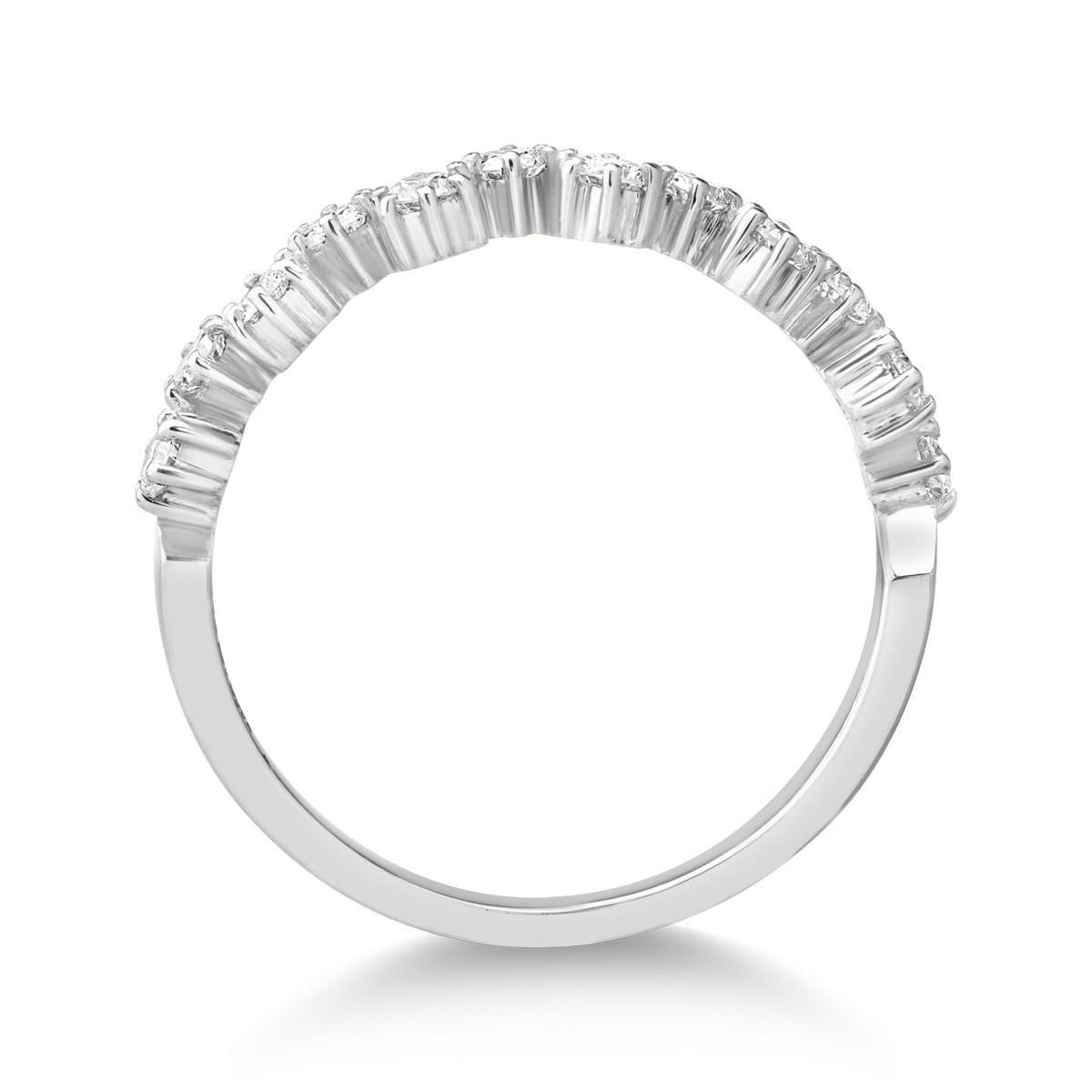 Inel din aur alb de 18K cu diamante de 0.4ct