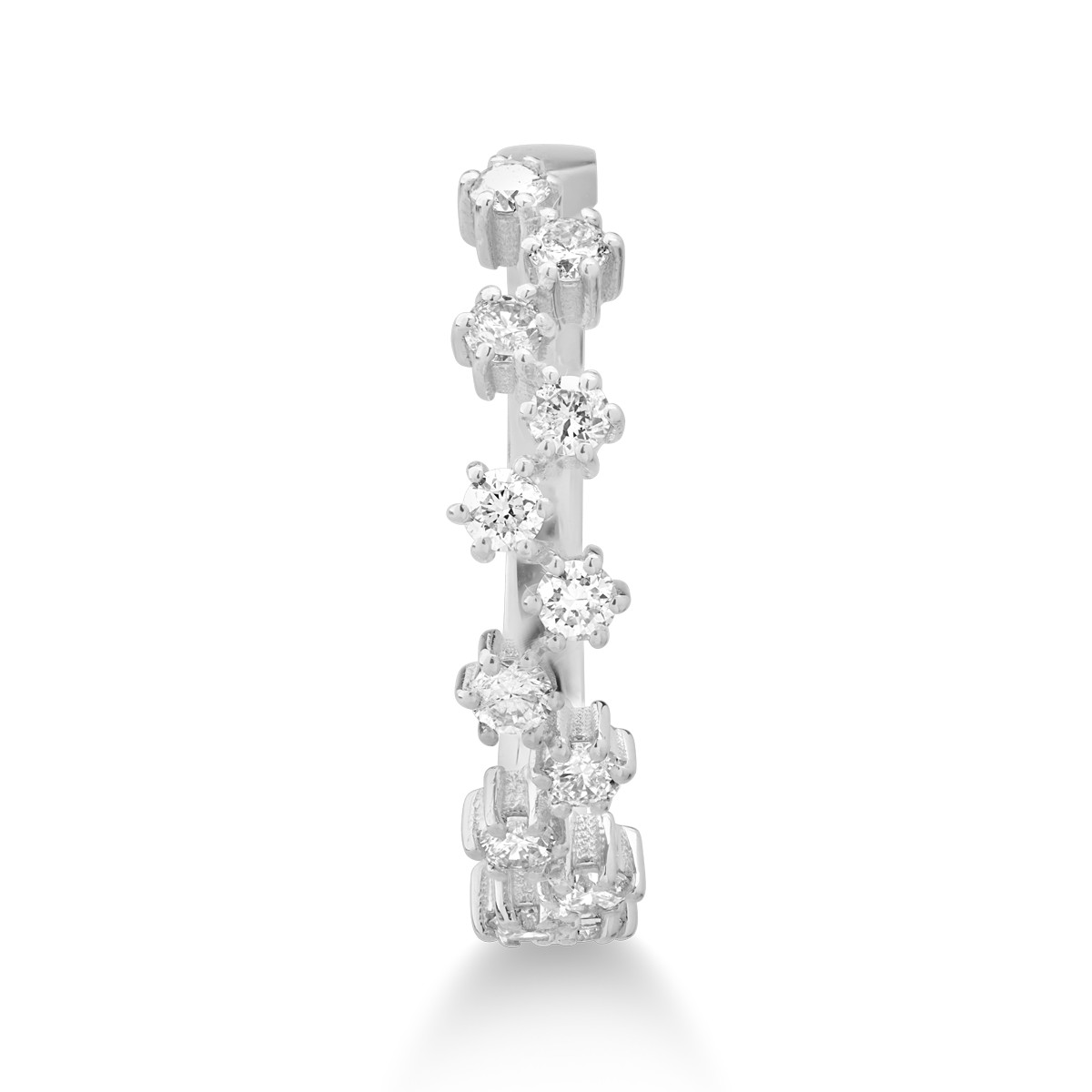 18K fehérarany gyűrű 0.4ct gyémántokkal