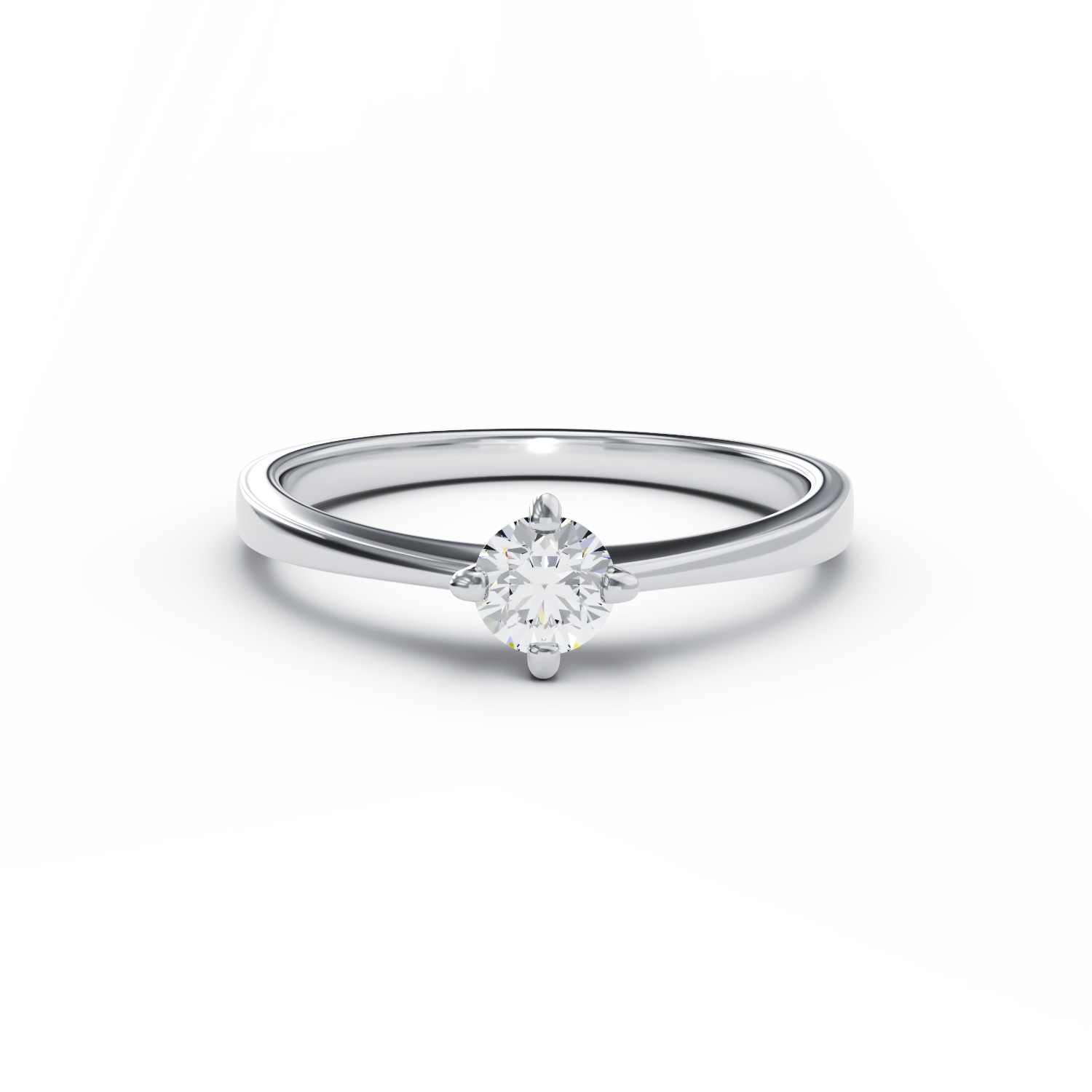 Годежен пръстен от 18K бяло злато с диамант 0.31ct