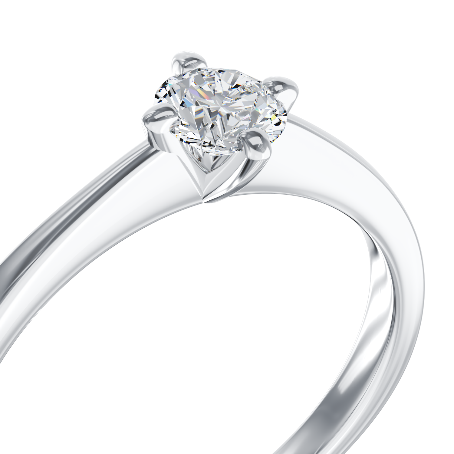 18K white gold engagement ring with 0.31ct diamond