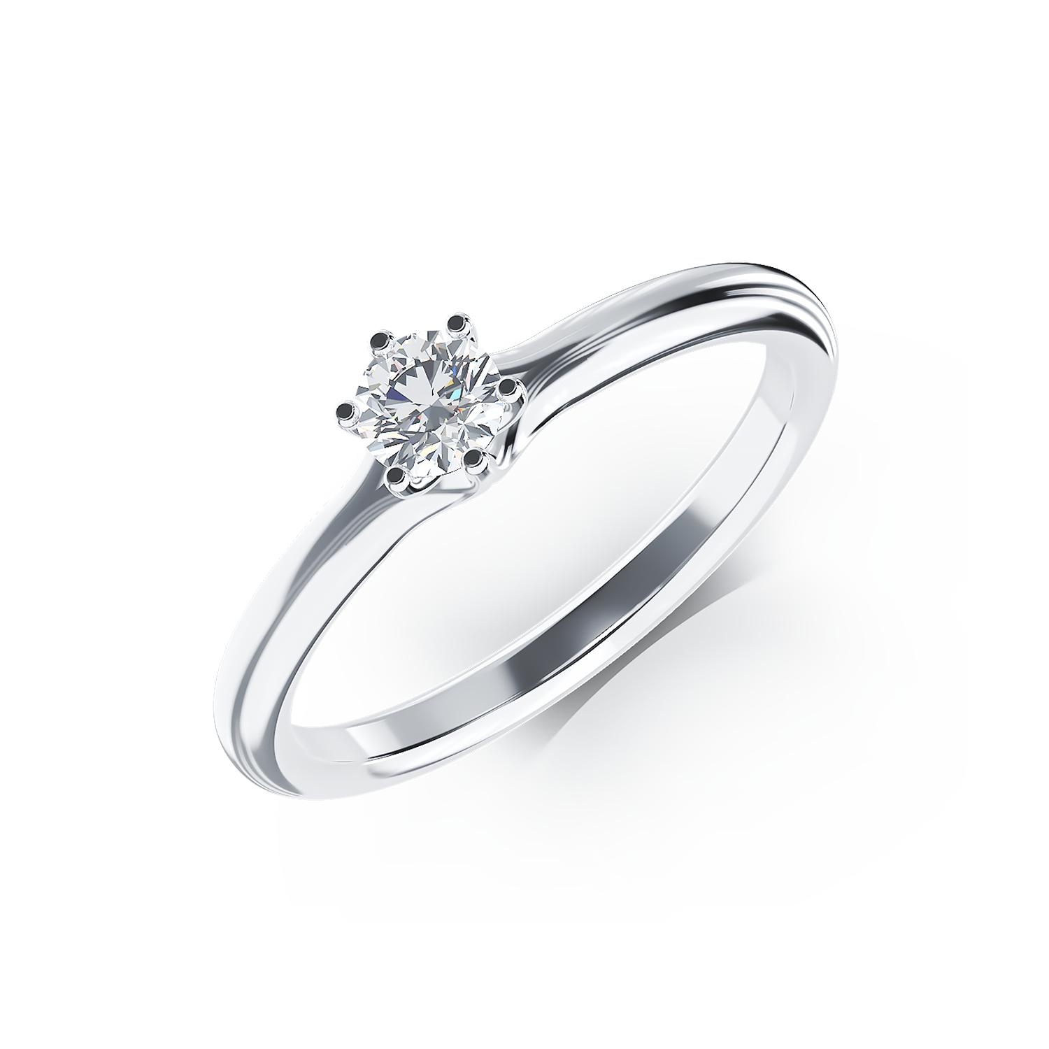 Platinum engagement ring with a 0.193ct solitaire diamond