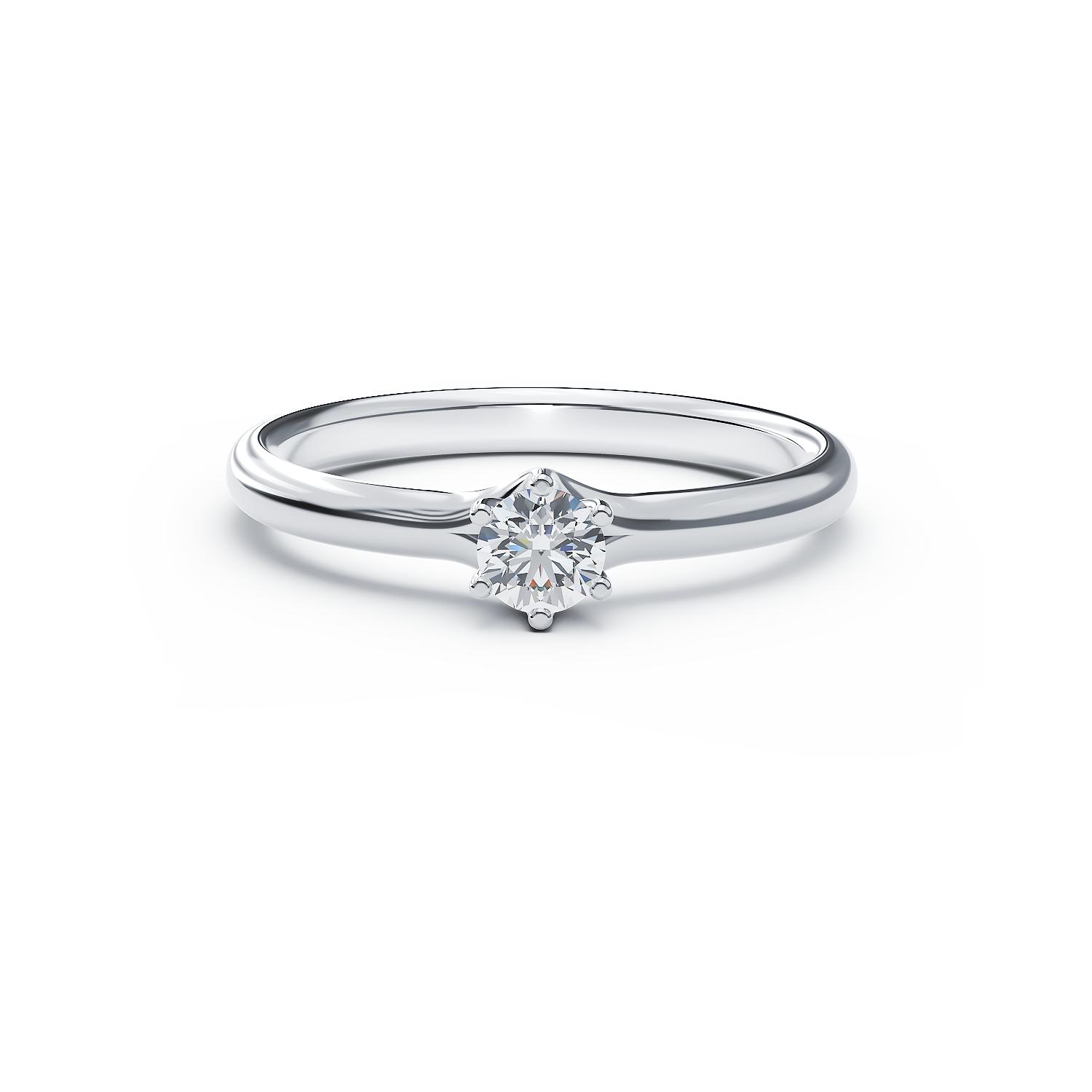 Platinum engagement ring with a 0.193ct solitaire diamond