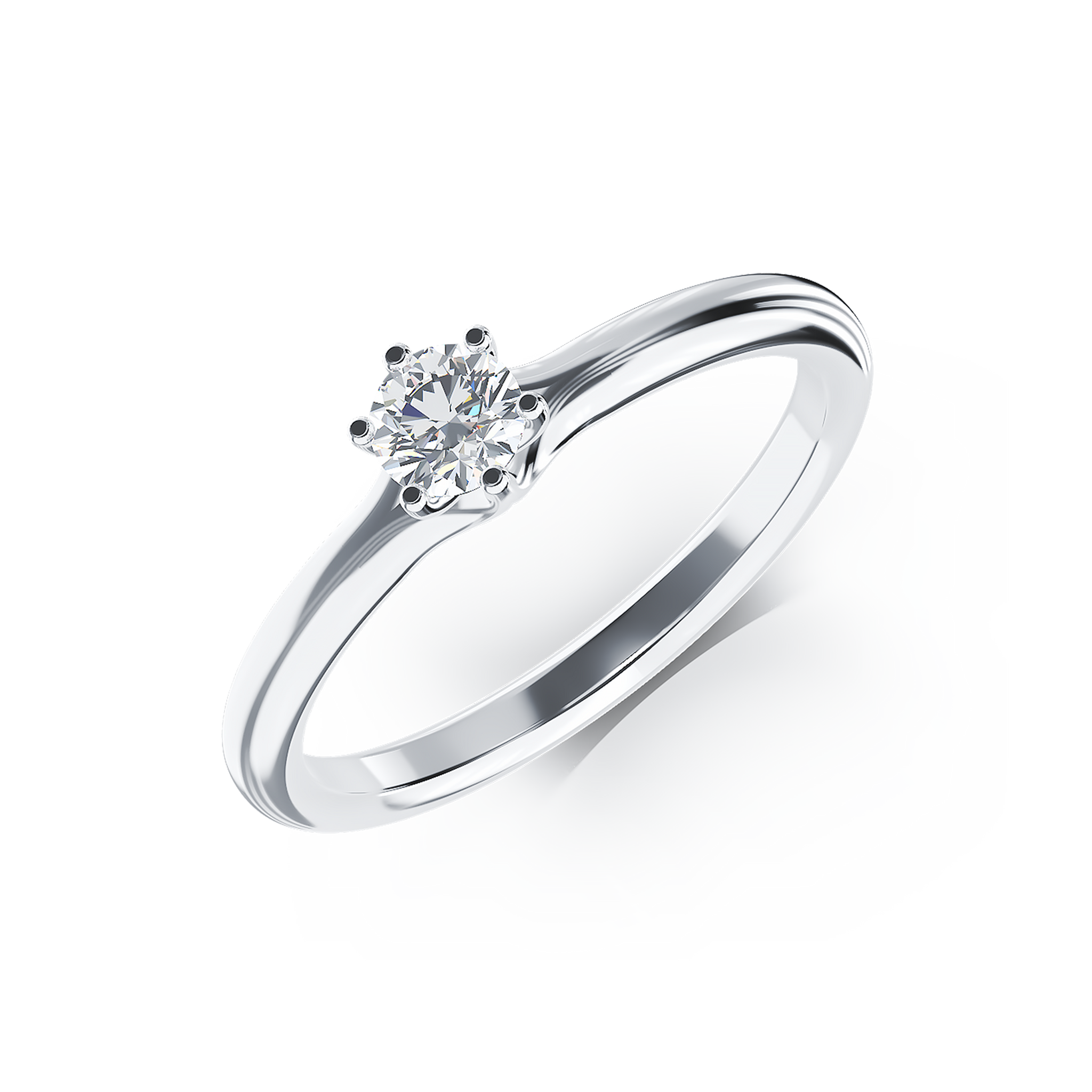 Platina eljegyzési gyűrű 0.264ct szoliter gyémánttal