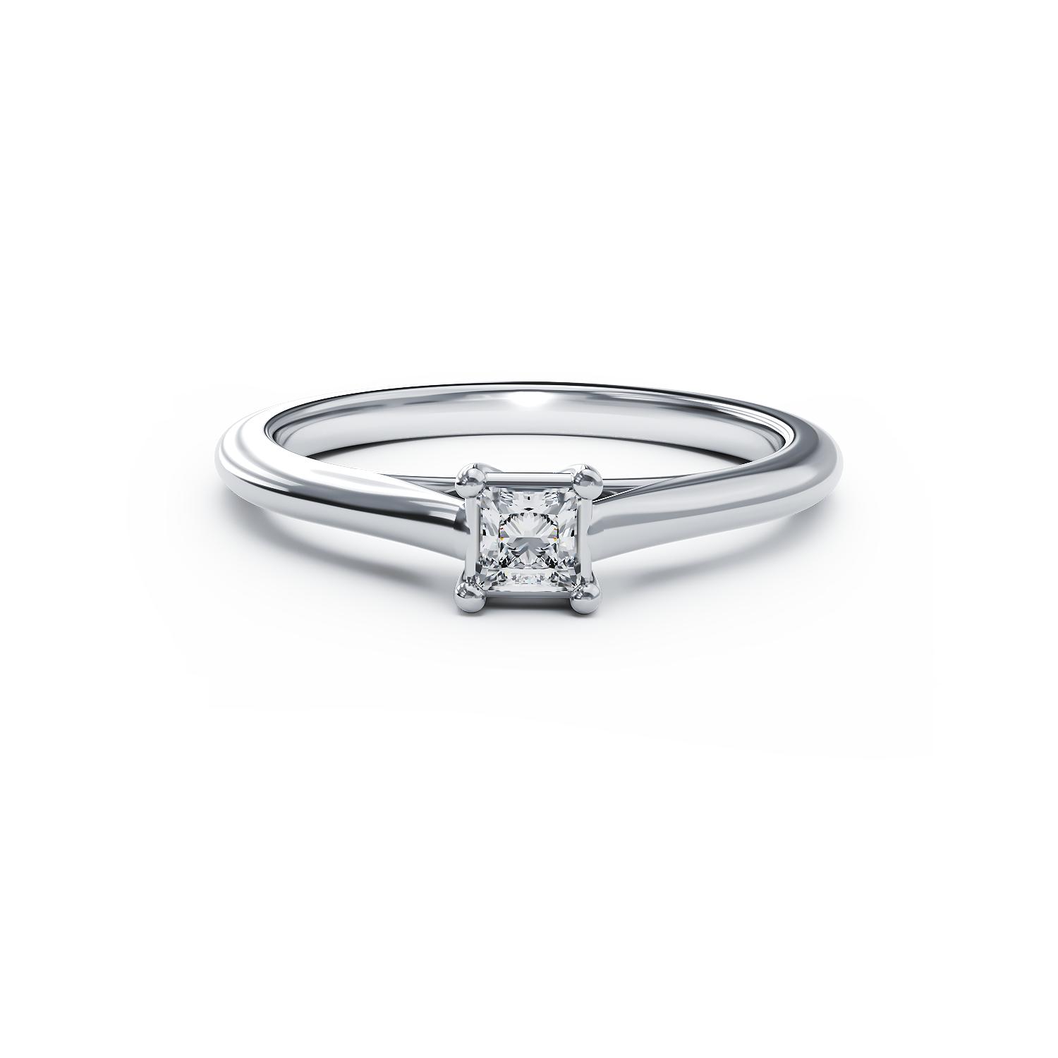 Inel de logodna din platina cu un diamant solitaire de 0.25ct