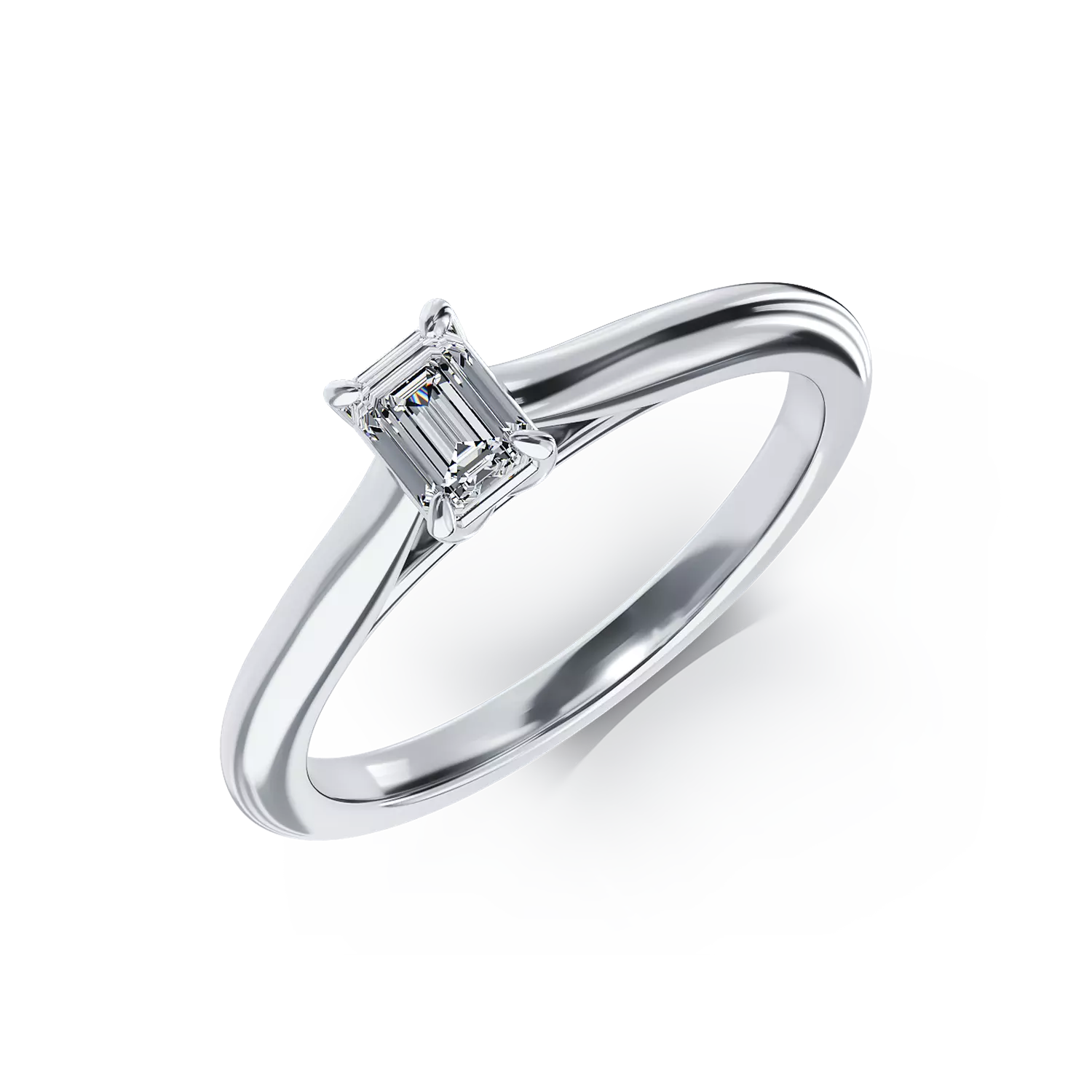 Platina eljegyzési gyűrű 0.26ct szoliter gyémánttal