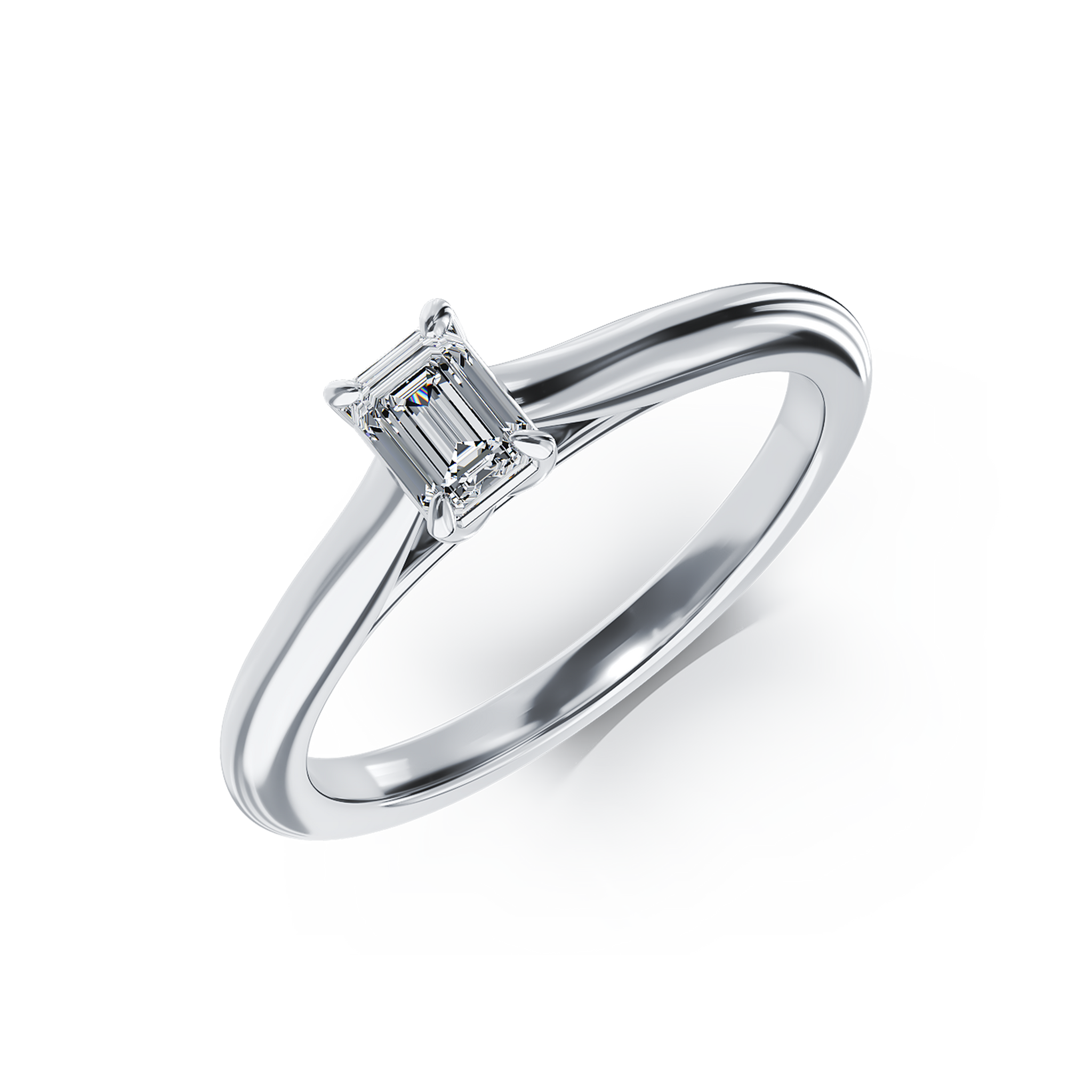 Platynowy pierścionek zaręczynowy z brylantem w pasjansie 0.26ct