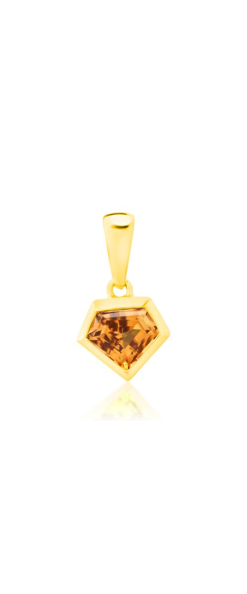 18K yellow gold pendant with 0.538ct citrine