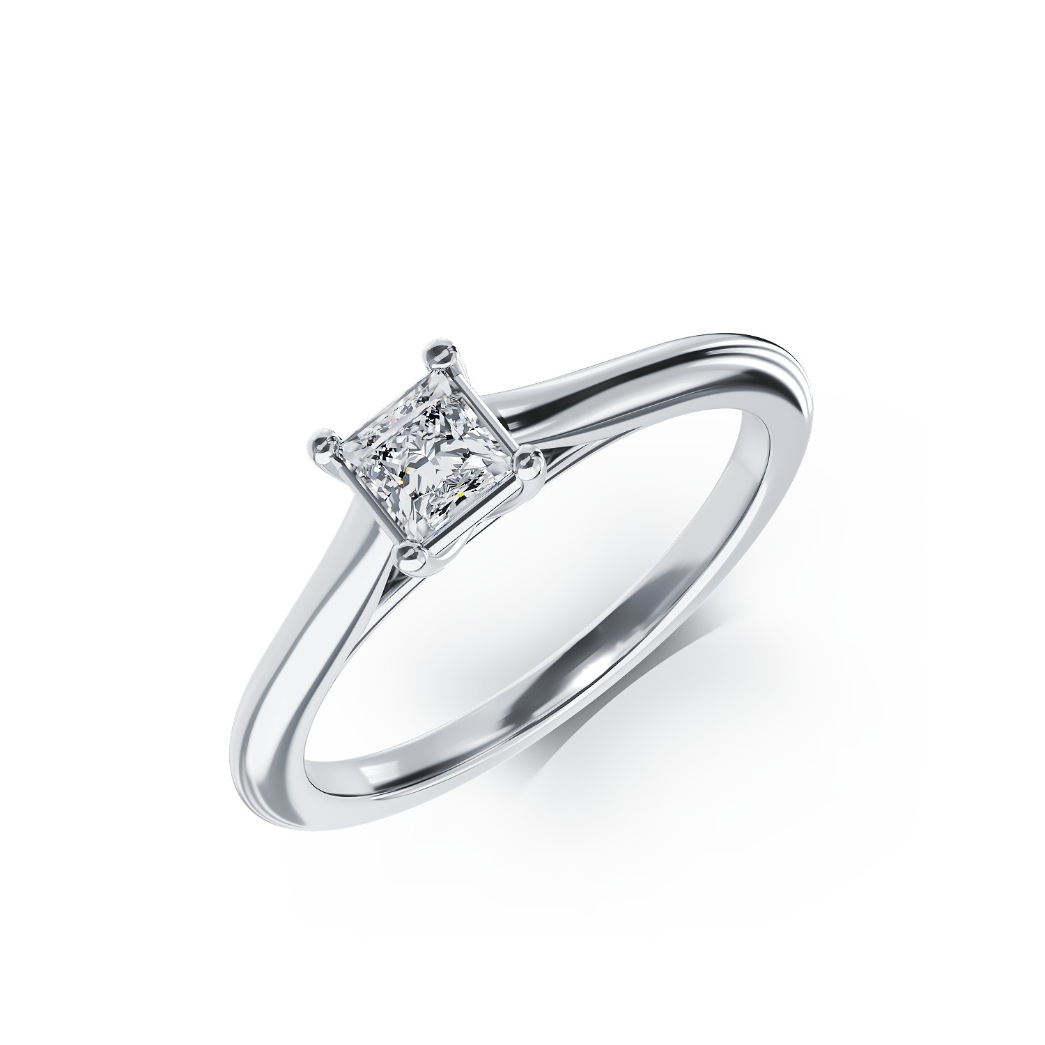 Inel de logodna din platina cu un diamant solitaire de 0.33ct