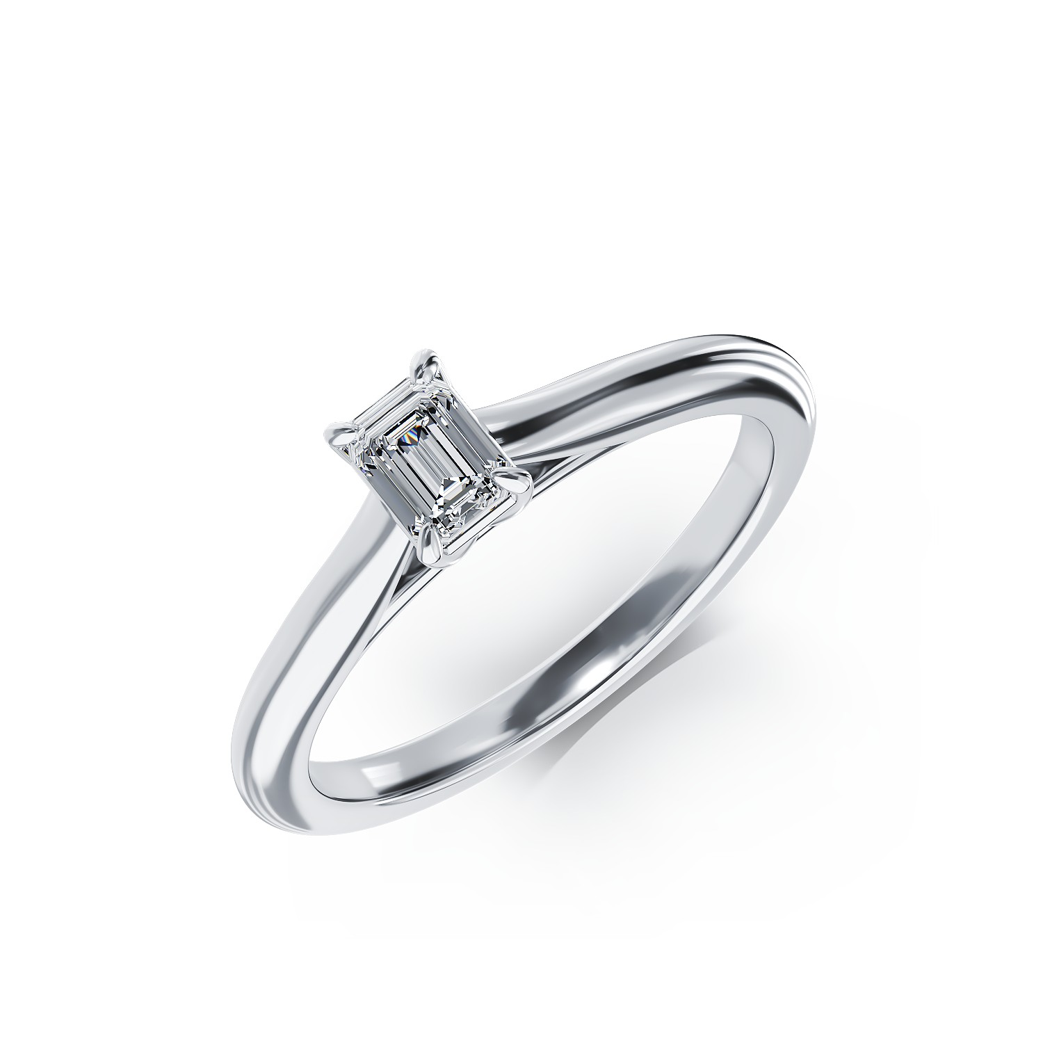 Inel de logodna din platina cu un diamant solitaire de 0.31ct