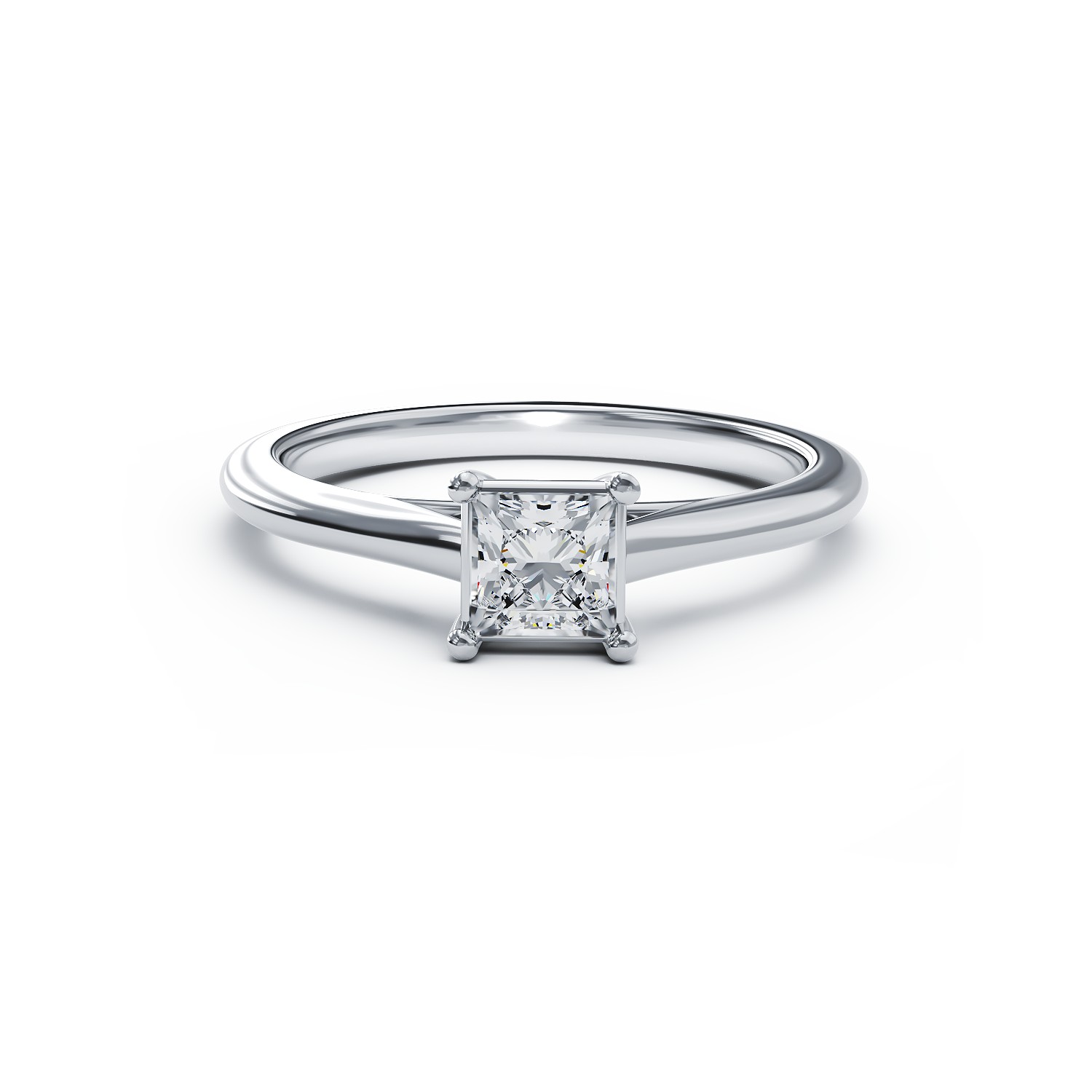 Inel de logodna din platina cu un diamant solitaire de 0.51ct