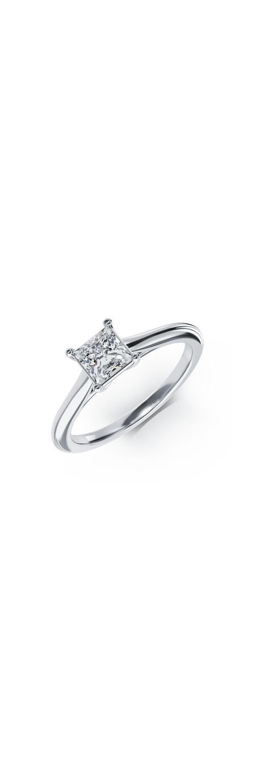 Platynowy pierścionek zaręczynowy z 0.6ct diamentem w pasjansie