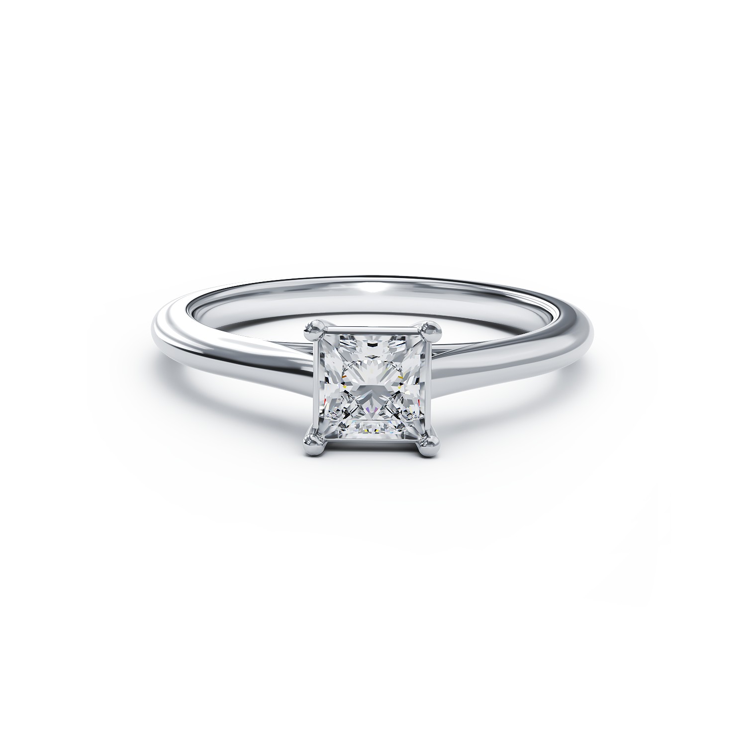 Inel de logodna din platina cu un diamant solitaire de 0.6ct