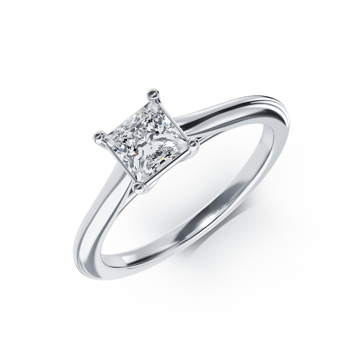 Inel de logodna din platina cu un diamant solitaire de 0.62ct