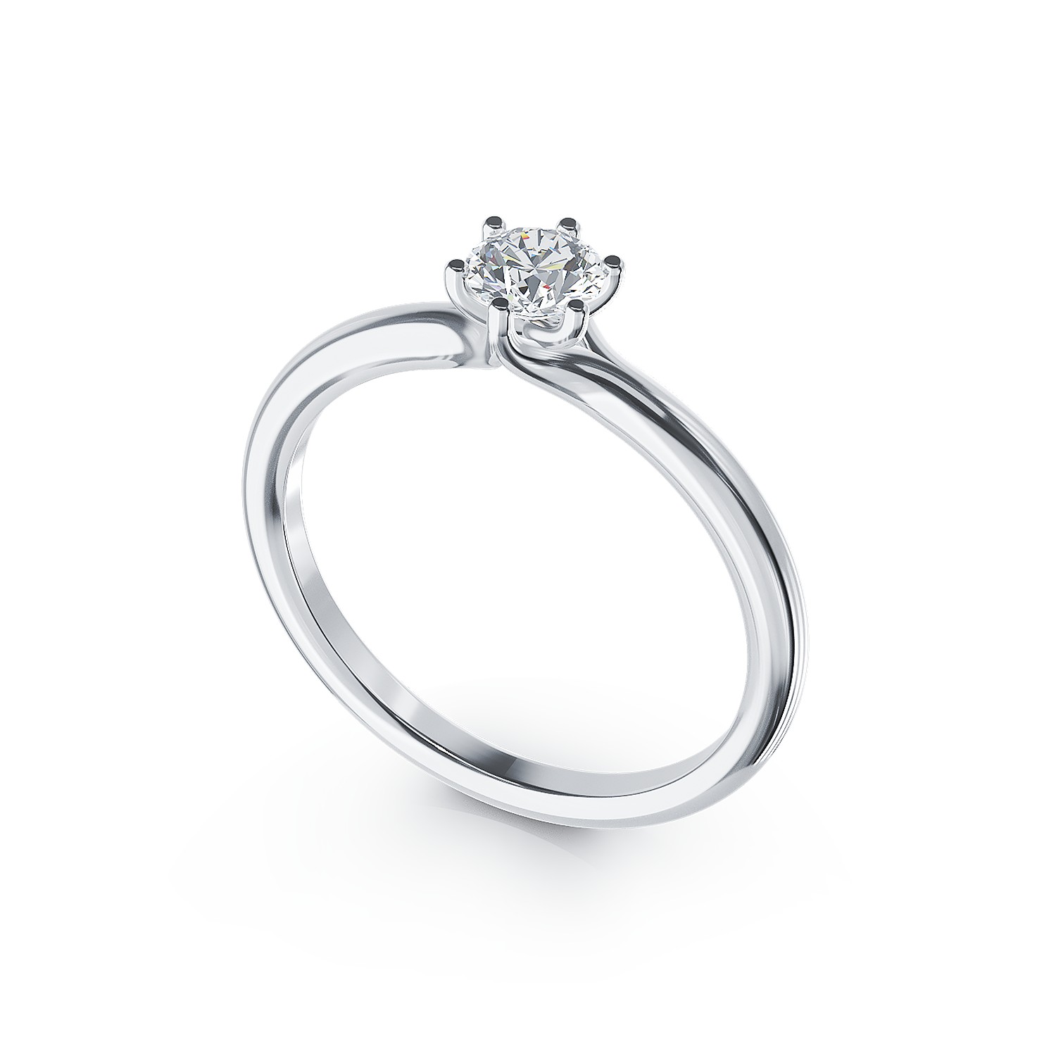 Inel de logodna din platina cu un diamant solitaire de 0.31ct