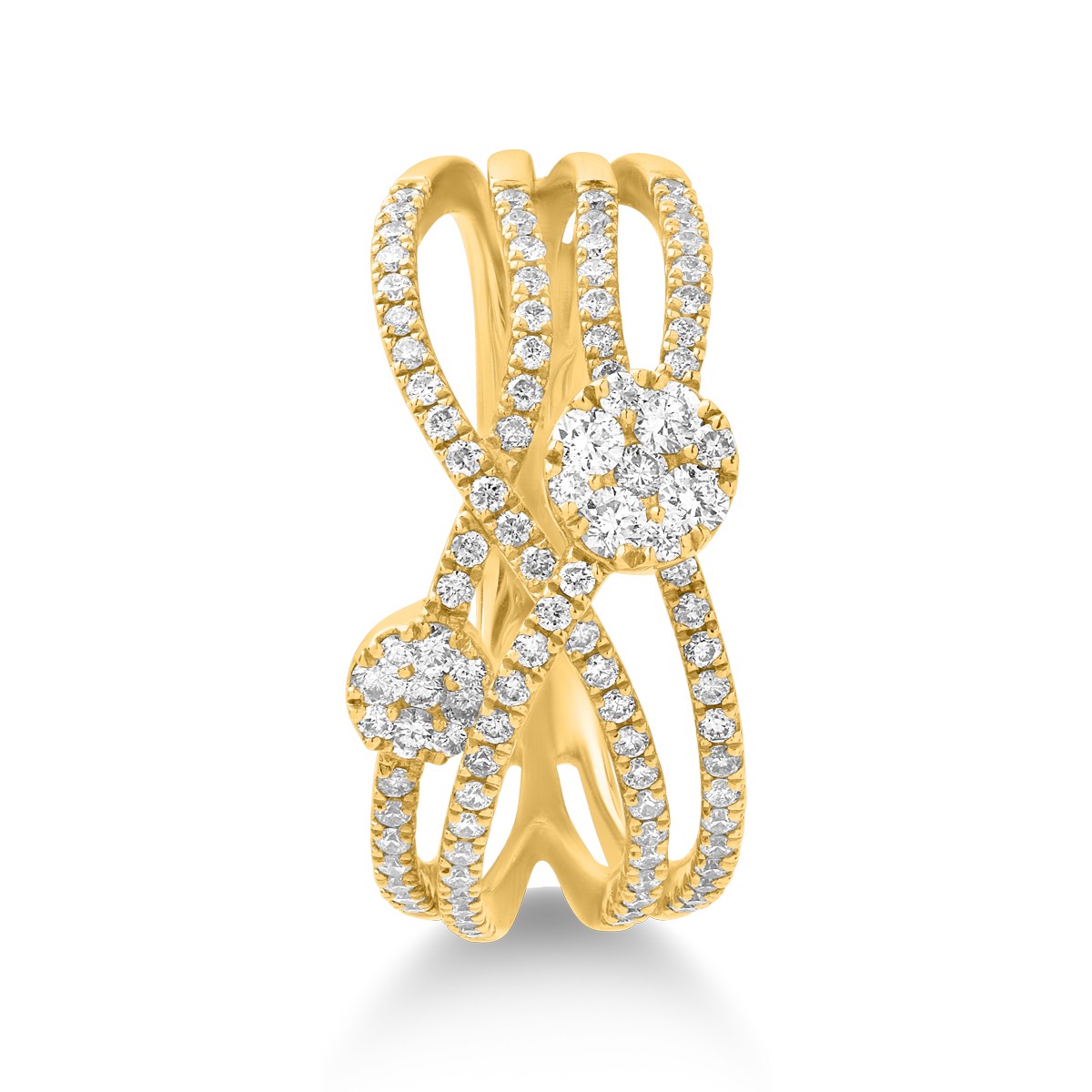 18K yellow gold ring with 0.54ct diamonds