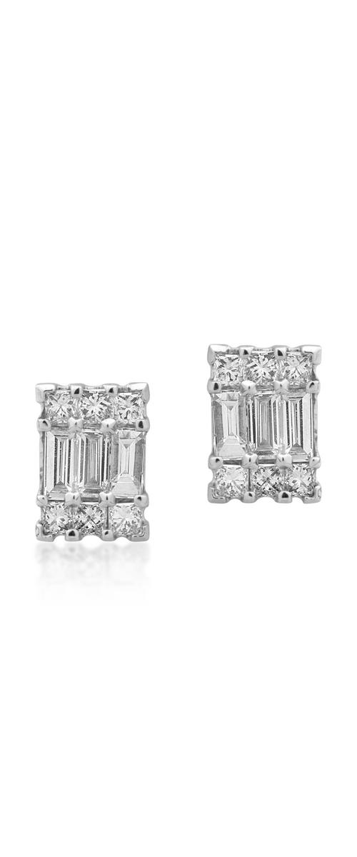 14K white gold earrings with diamonds of 0.51ct