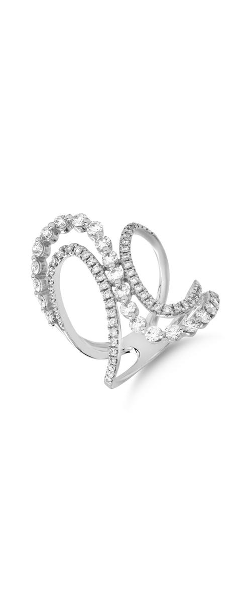 18K white gold ring with 1.552ct diamonds