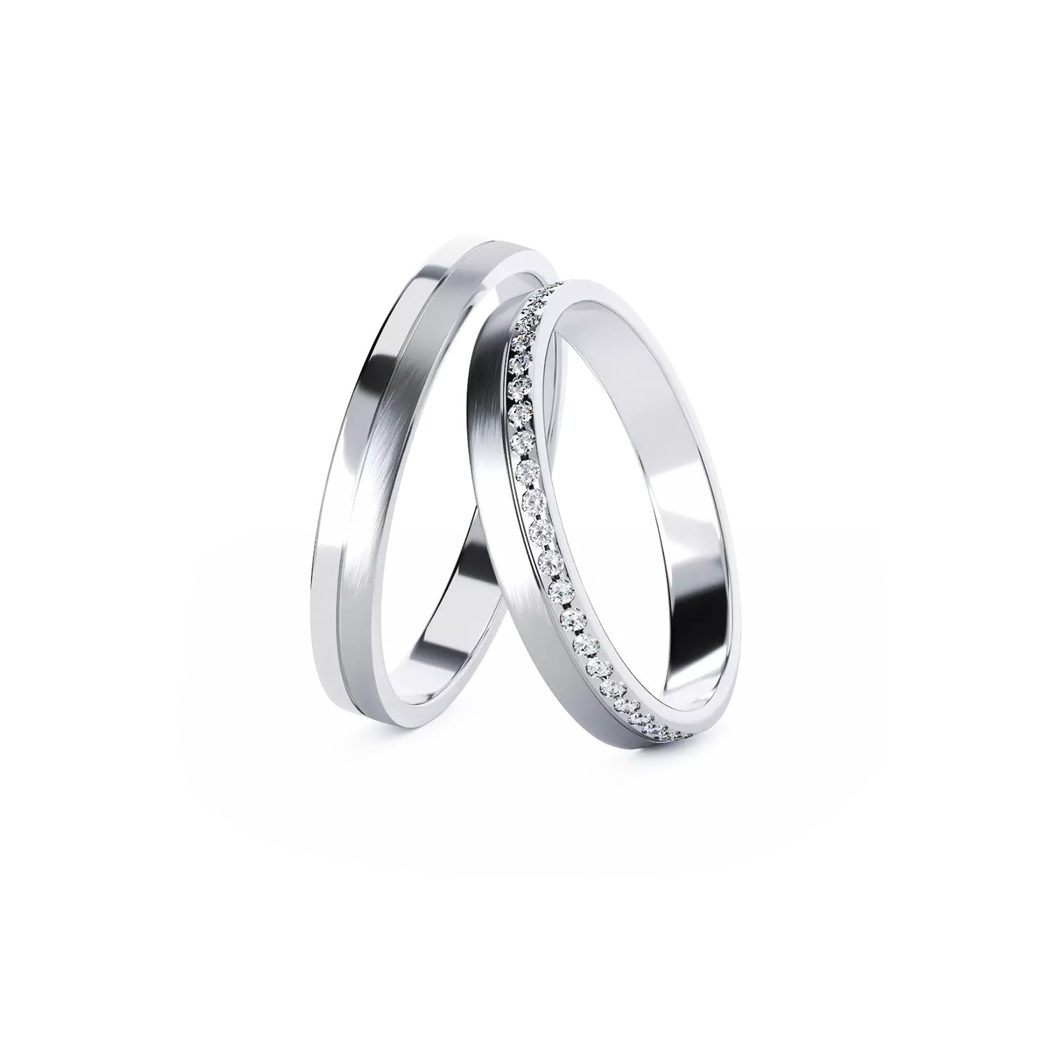14K fehérarany TEI-CAROLE jegygyűrű