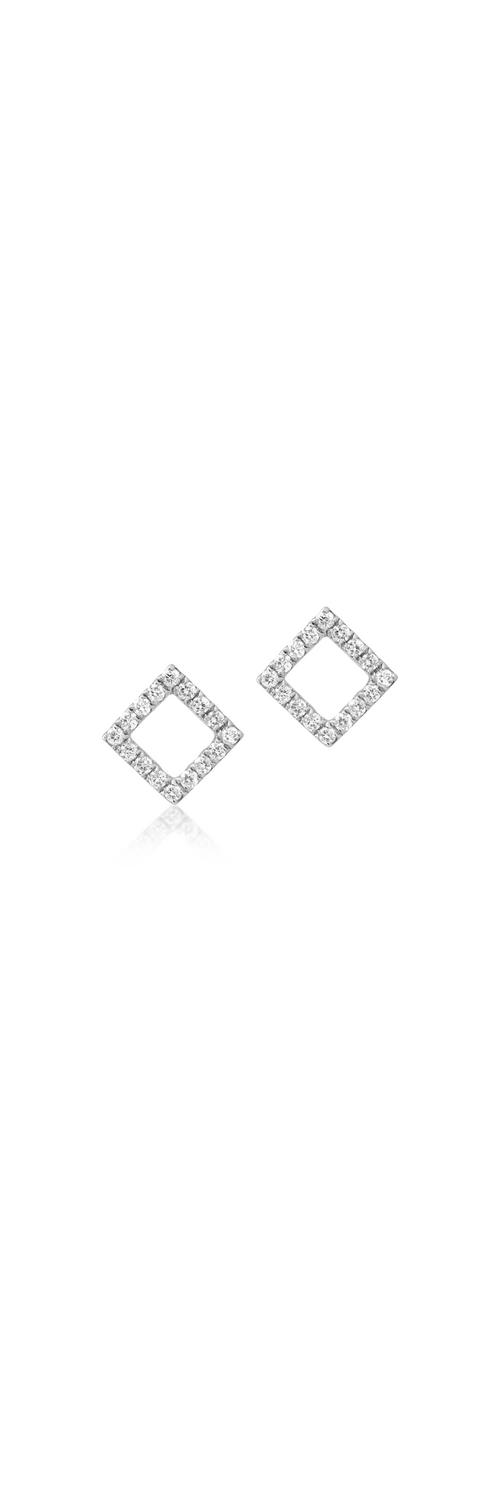 18K white gold earrings with 0.09ct diamonds