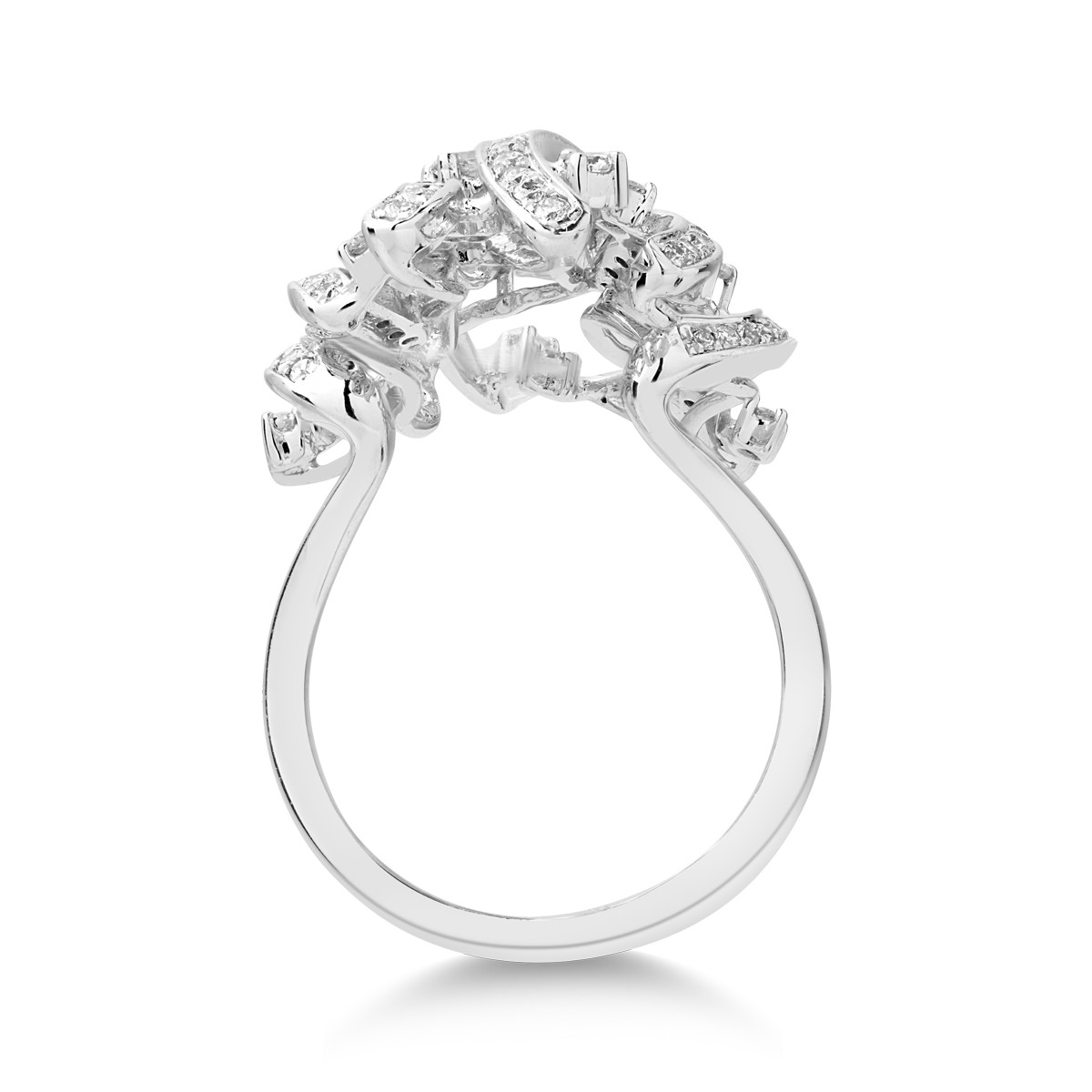 18K fehér arany gyűrű gyémántokkal 0.92ct