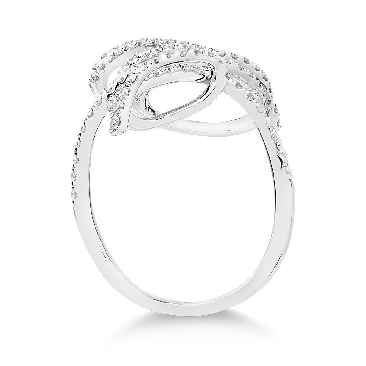 18K бял златен пръстен с диаманти от 1.15ct
