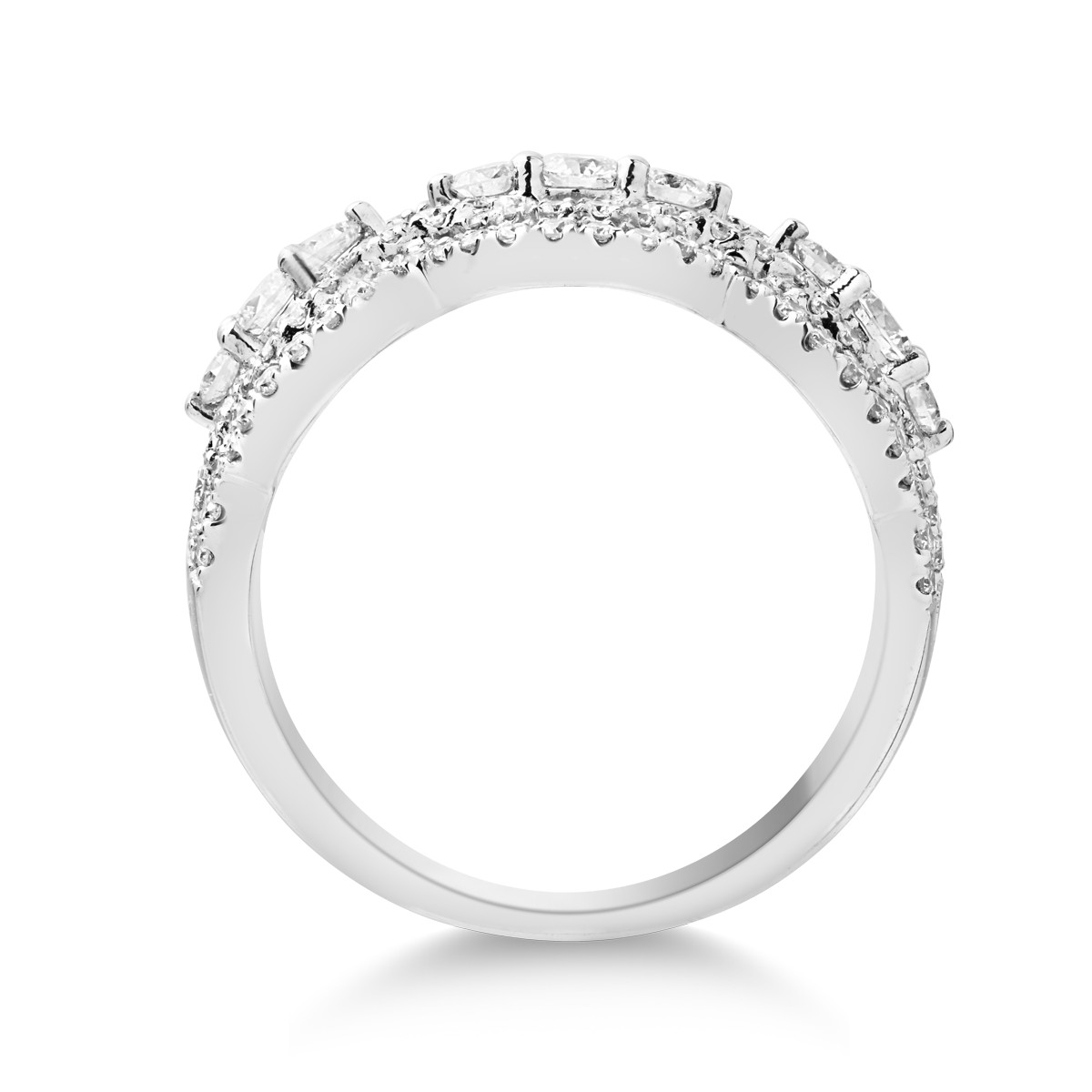 18K fehér arany gyűrű gyémántok 1.03ct