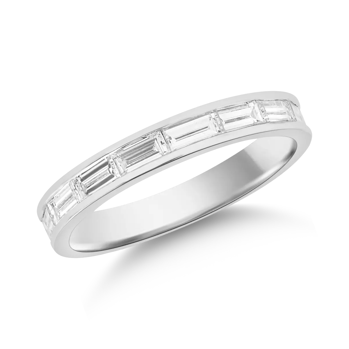 18K бял златен пръстен с диаманти от 1.1ct