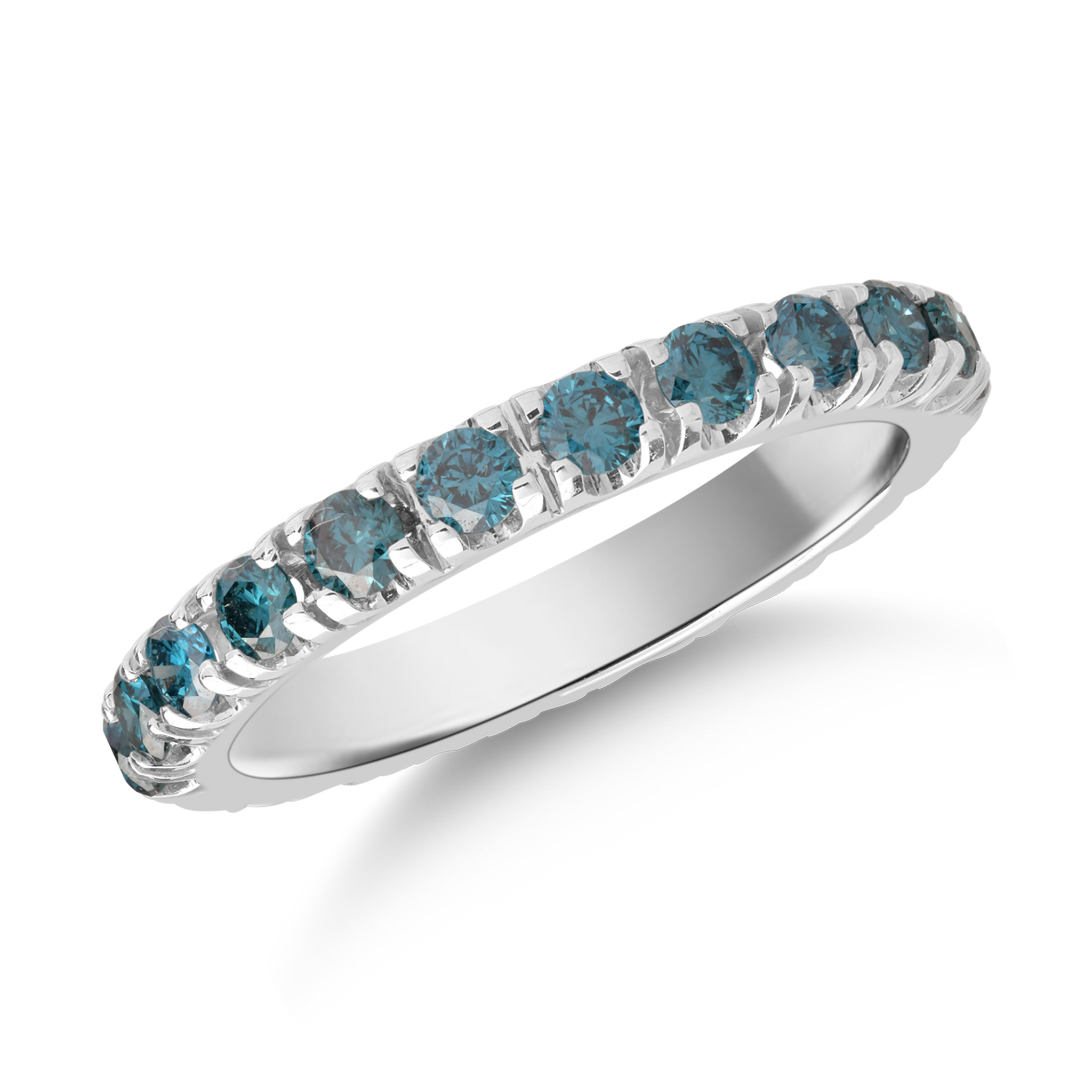 18K fehérarany végtelenített gyűrű 2.1ct kék gyémántokkal