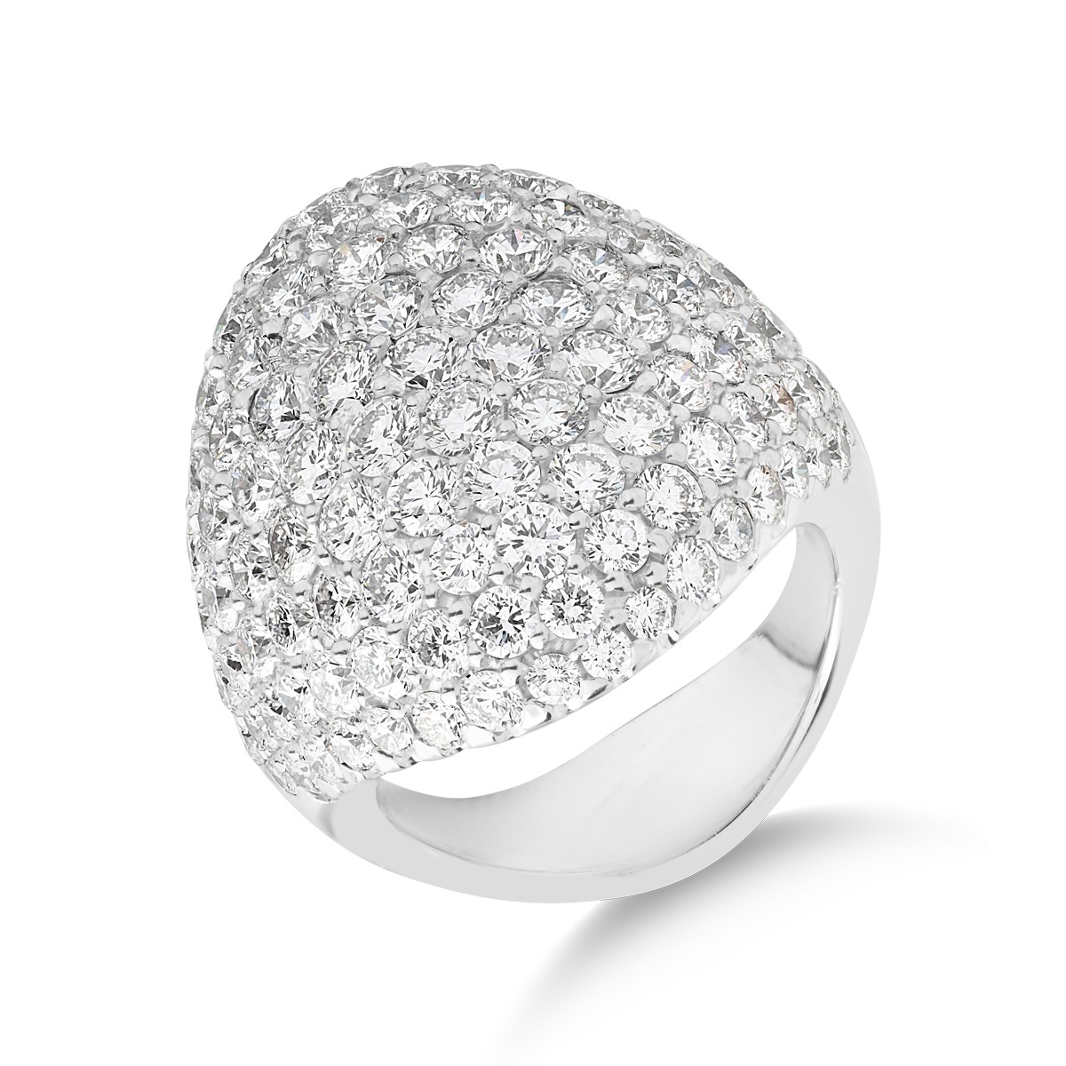 18K fehér arany gyűrű gyémántok 7.48ct