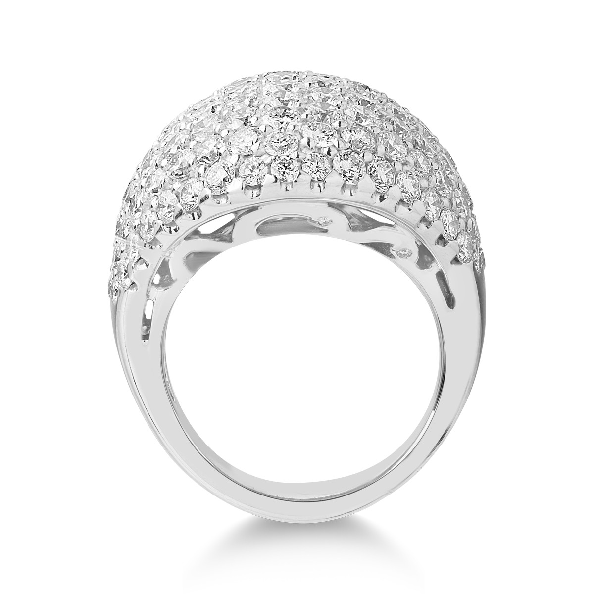 18K бял златен пръстен с диаманти от 7.48ct
